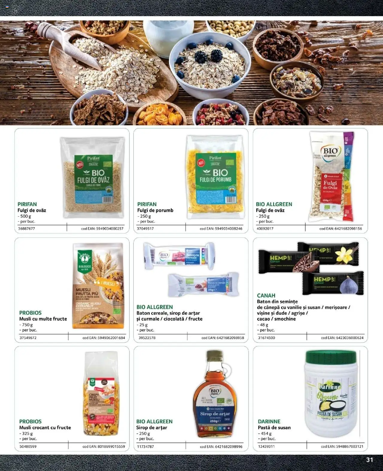 Noul catalog Selgros – valabil de la 09.02.2024 | Pagină: 31 | Produse: Semințe, Ciocolată, Sirop de arțar, Cacao