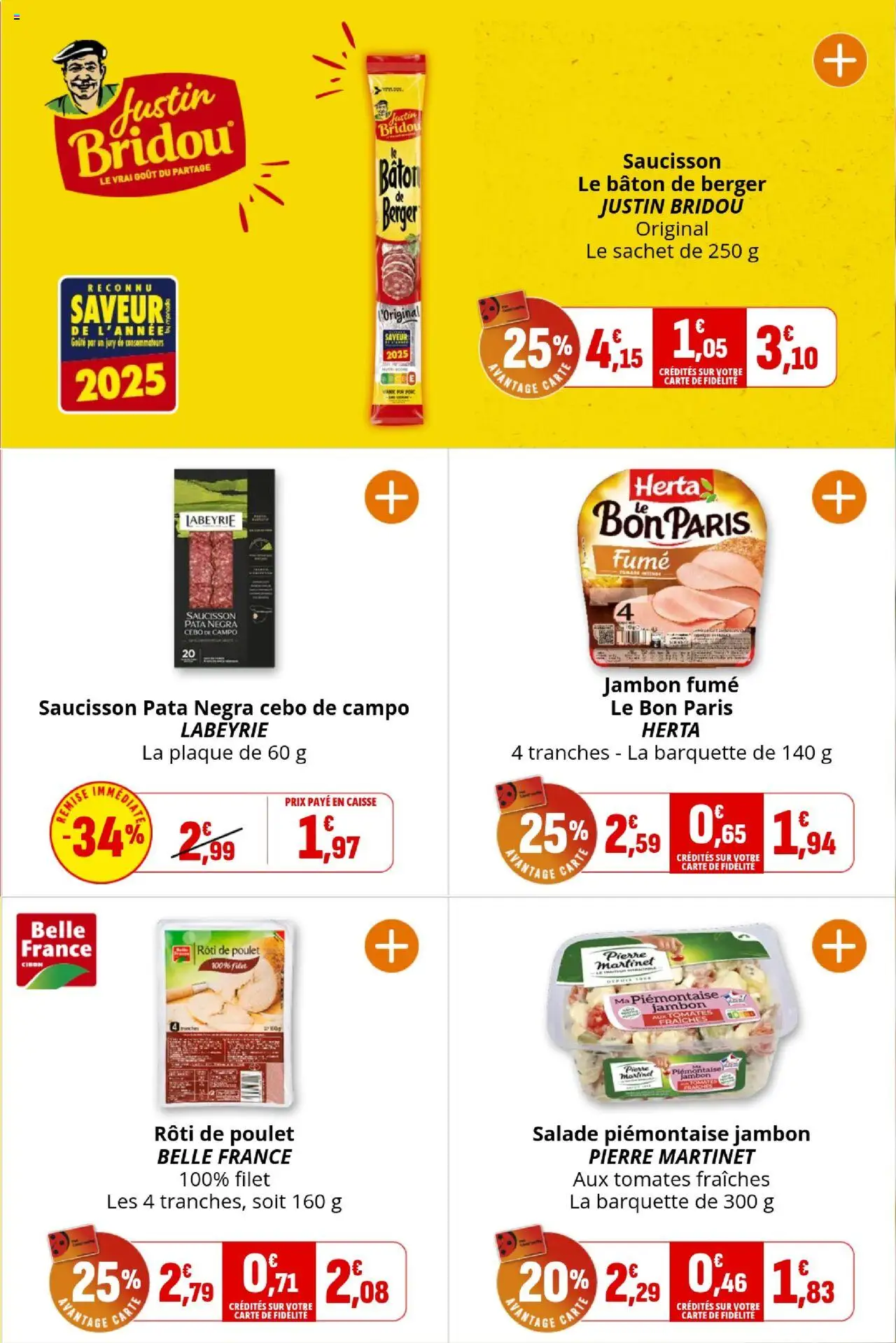  | Page: 8 | Produits: Salade, Saucisson, Jambon, Porc
