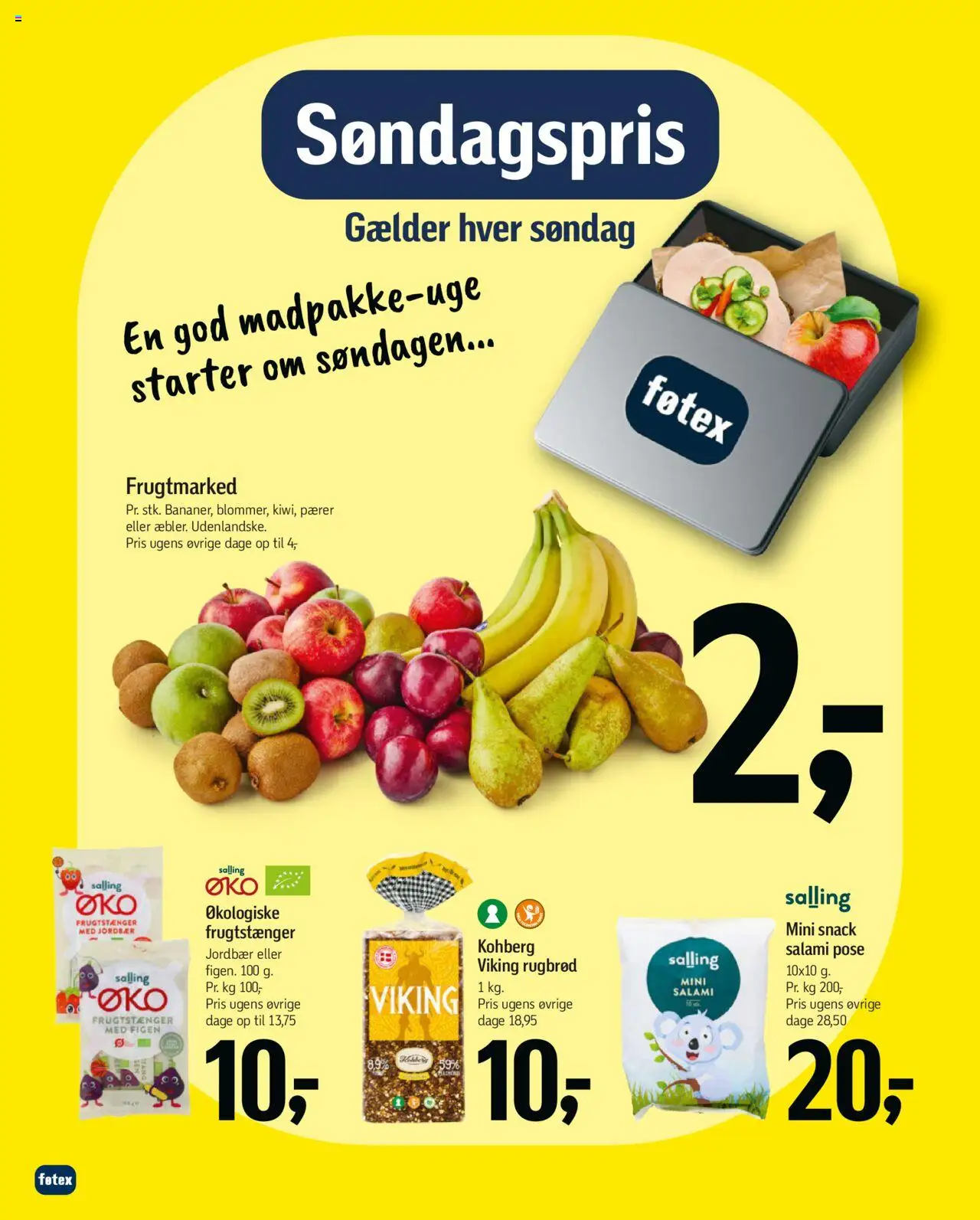 Føtex Tilbudsavis gyldig fra 15.08.2025 | Side: 6 | Produkter: Salami, Jordbær, Rugbrød, Pærer