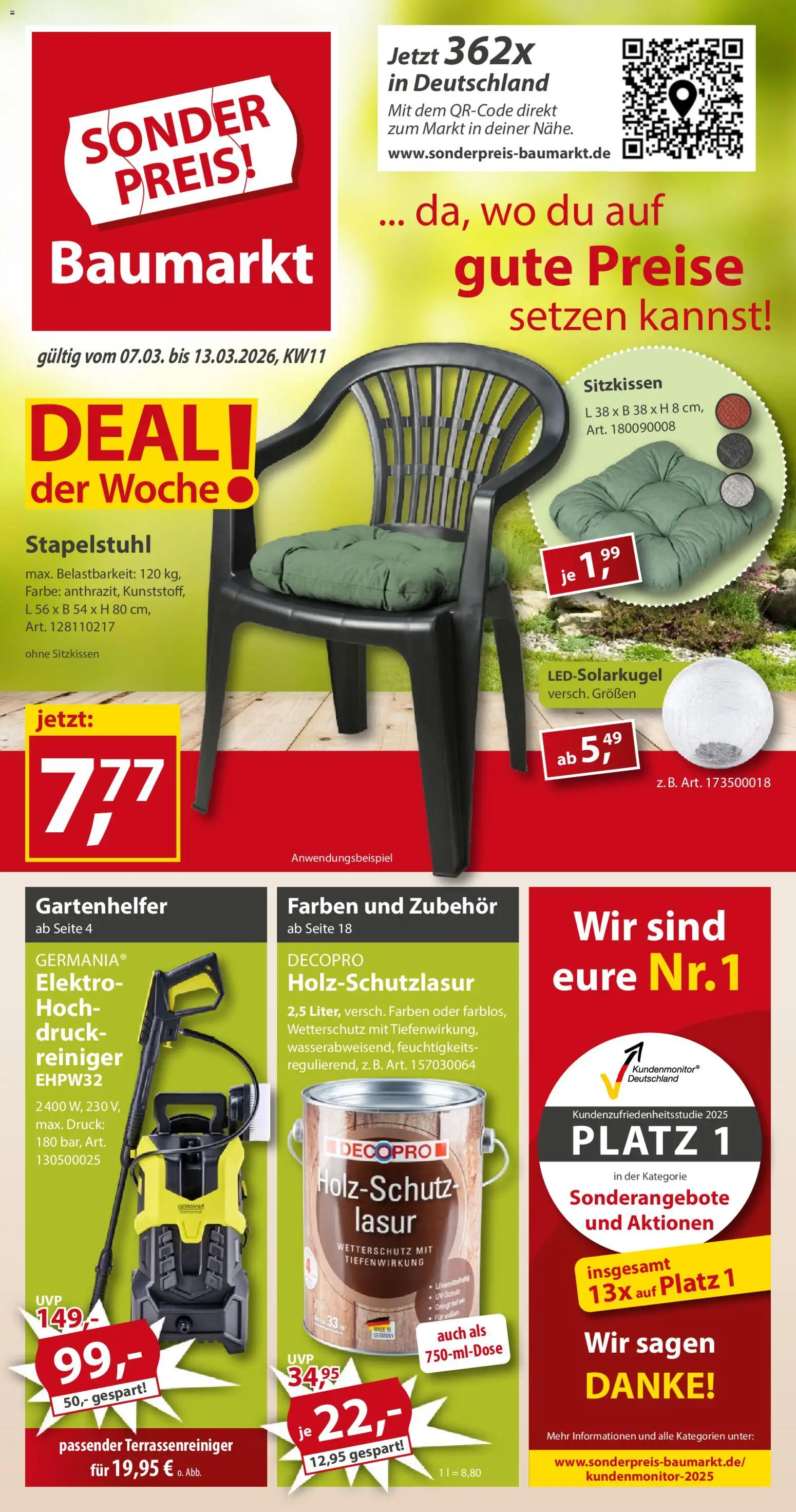 Sonderpreis Baumarkt Prospekt 	 – gültig ab 07.03.2026 | Seite: 1