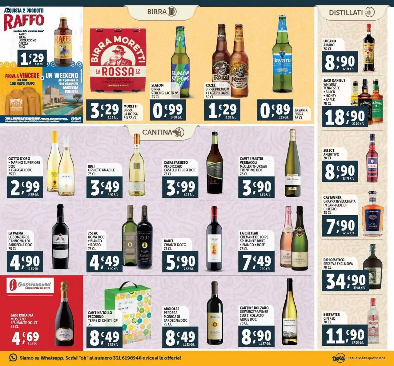 Volantino Decò del 03.10.2025 | Pagina: 17 | Prodotti: Birra, Gin, Spumante, Aperitivo
