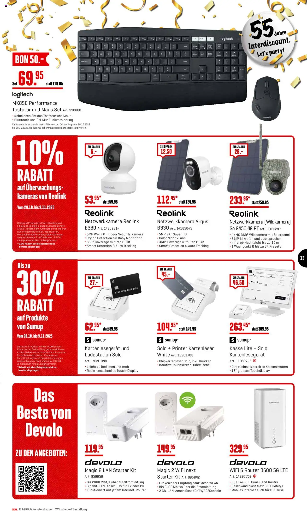 Interdiscount Aktionen – gültig ab 20.10.2025 | Seite: 13 | Produkte: Pc, Tastatur, Maus, Kamera