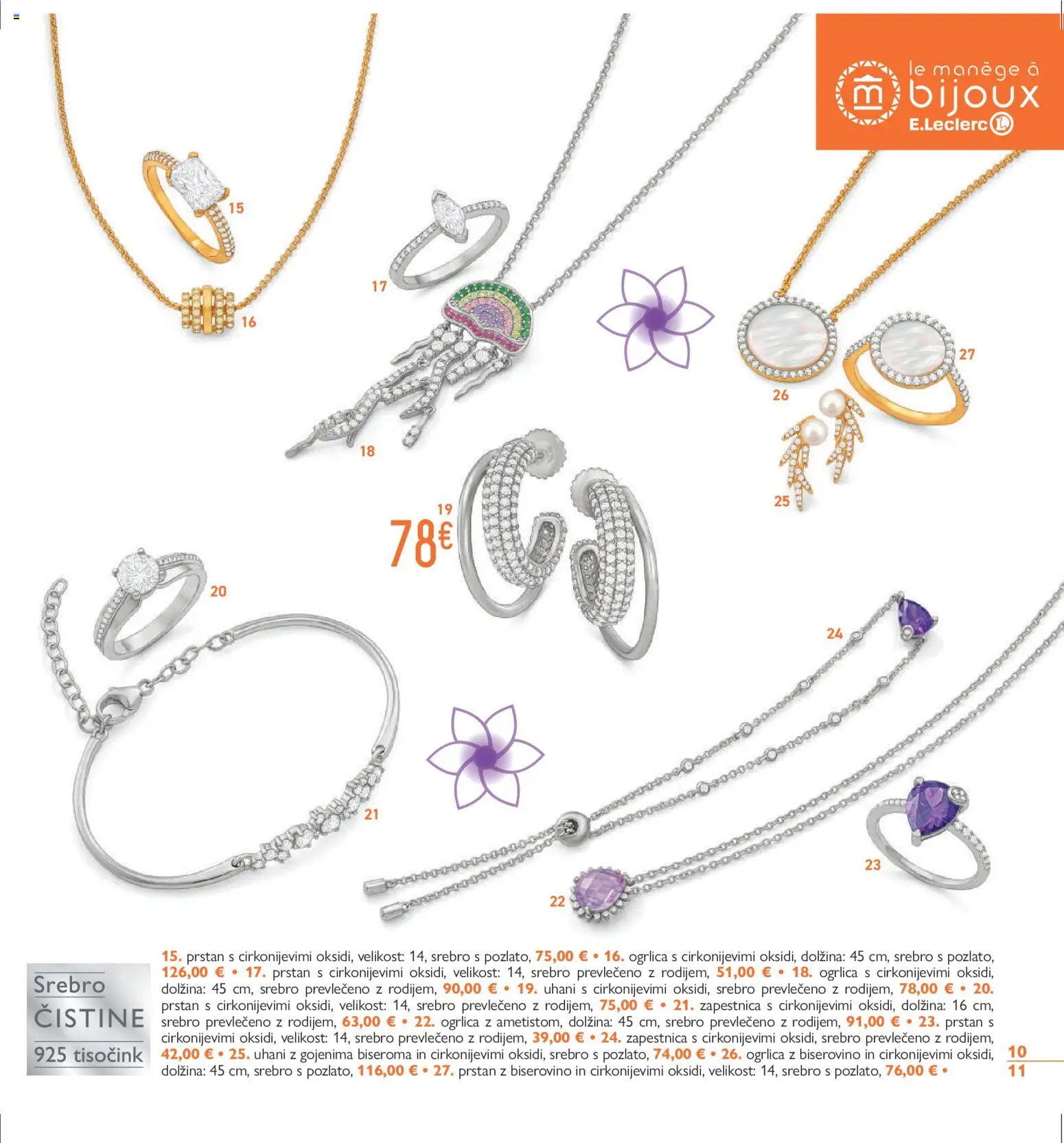 Novi E.leclerc katalog ponudbe – veljaven od 07.04.2026 | Stran: 11 | Izdelki: Zapestnica, Prstan, Uhani