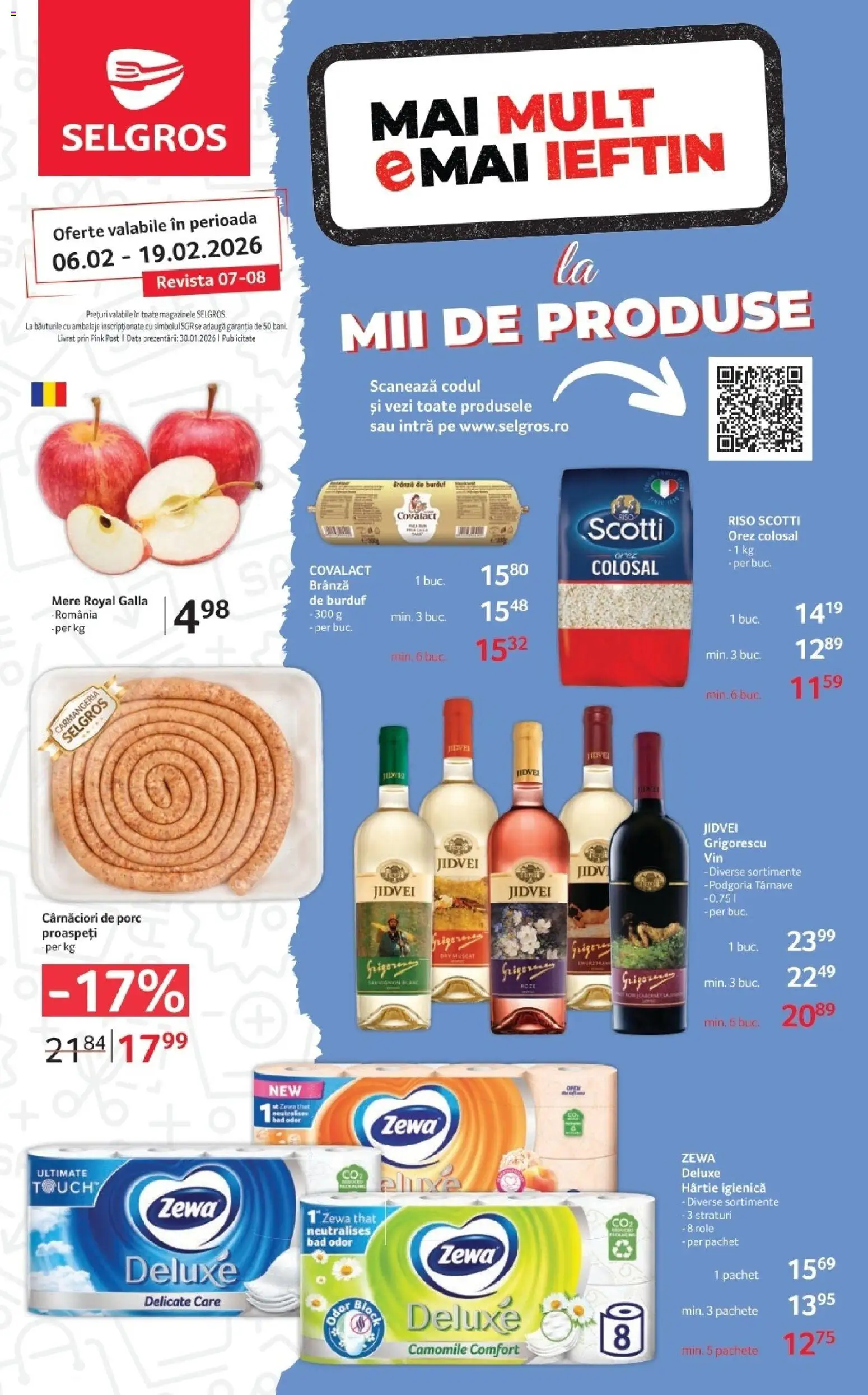 Noul catalog Selgros – valabil de la 06.02.2026 | Pagină: 1 | Produse: Role, Brânză, Mere, Orez