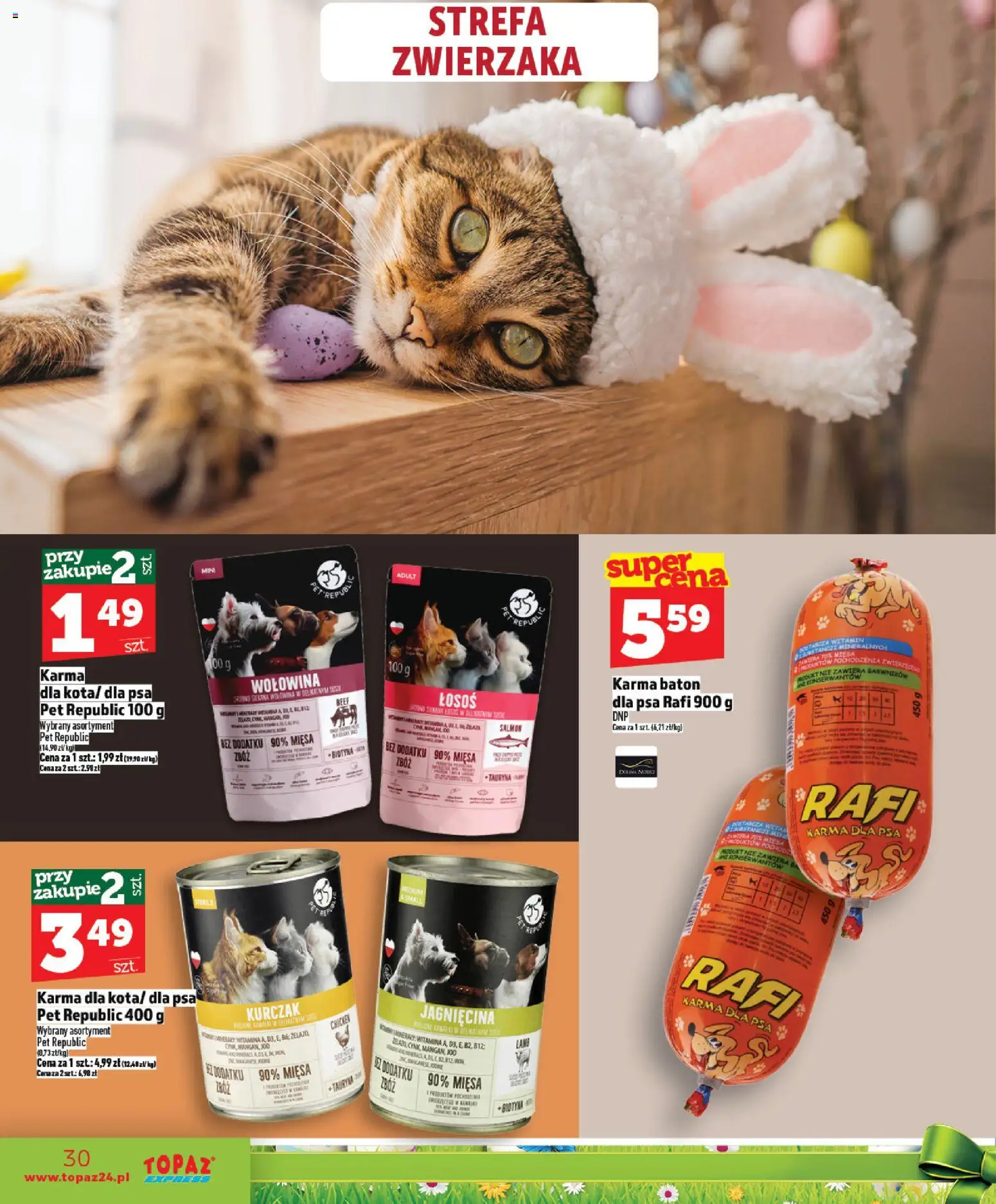 Topaz gazetka - Express od 26.03.2026 | Strona: 30 | Produkty: Kurczak, Jagnięcina, Baton, Wołowina