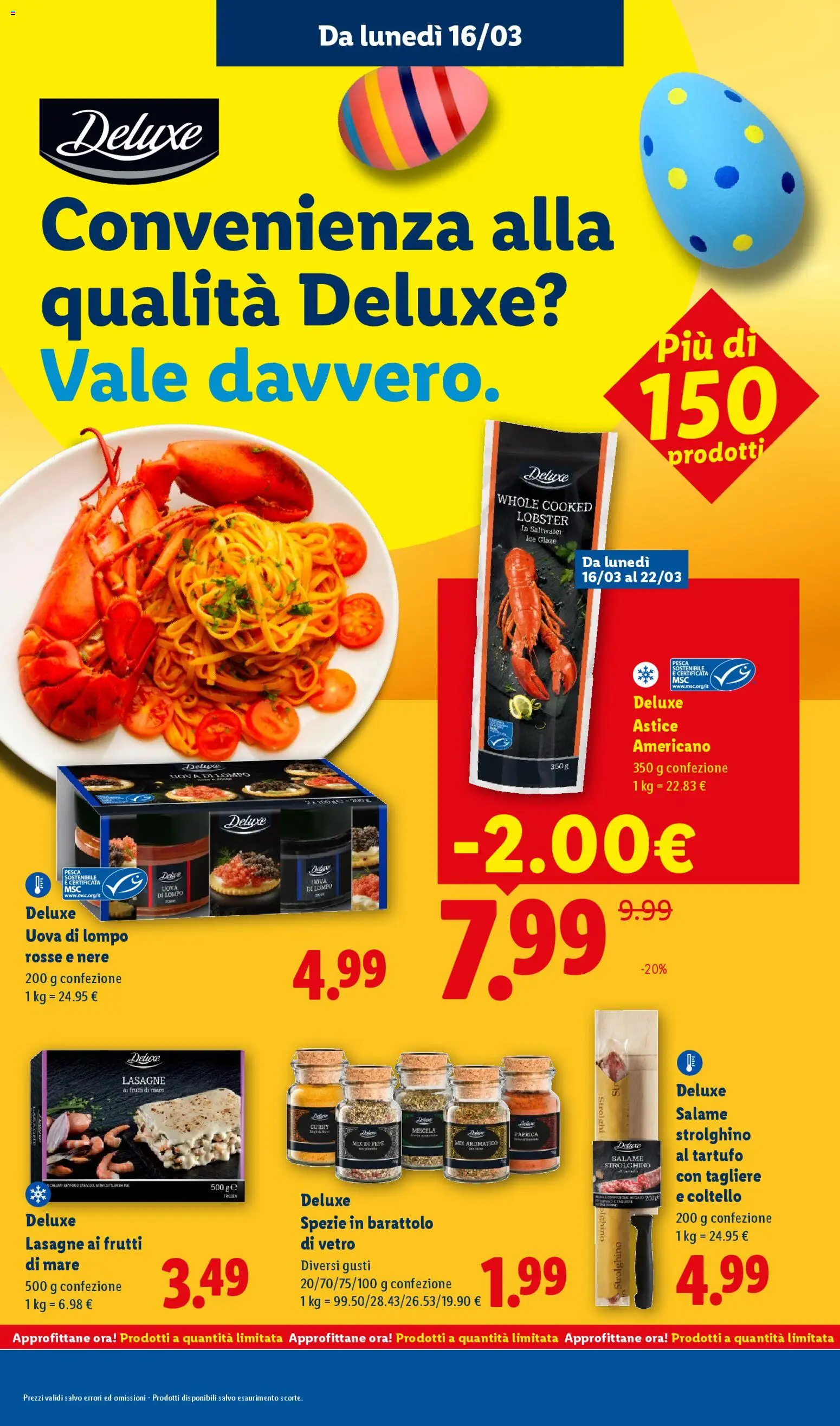 Volantino Lidl del 16.03.2026 | Pagina: 12 | Prodotti: Tartufo, Salame, Frutti di mare, Tagliere