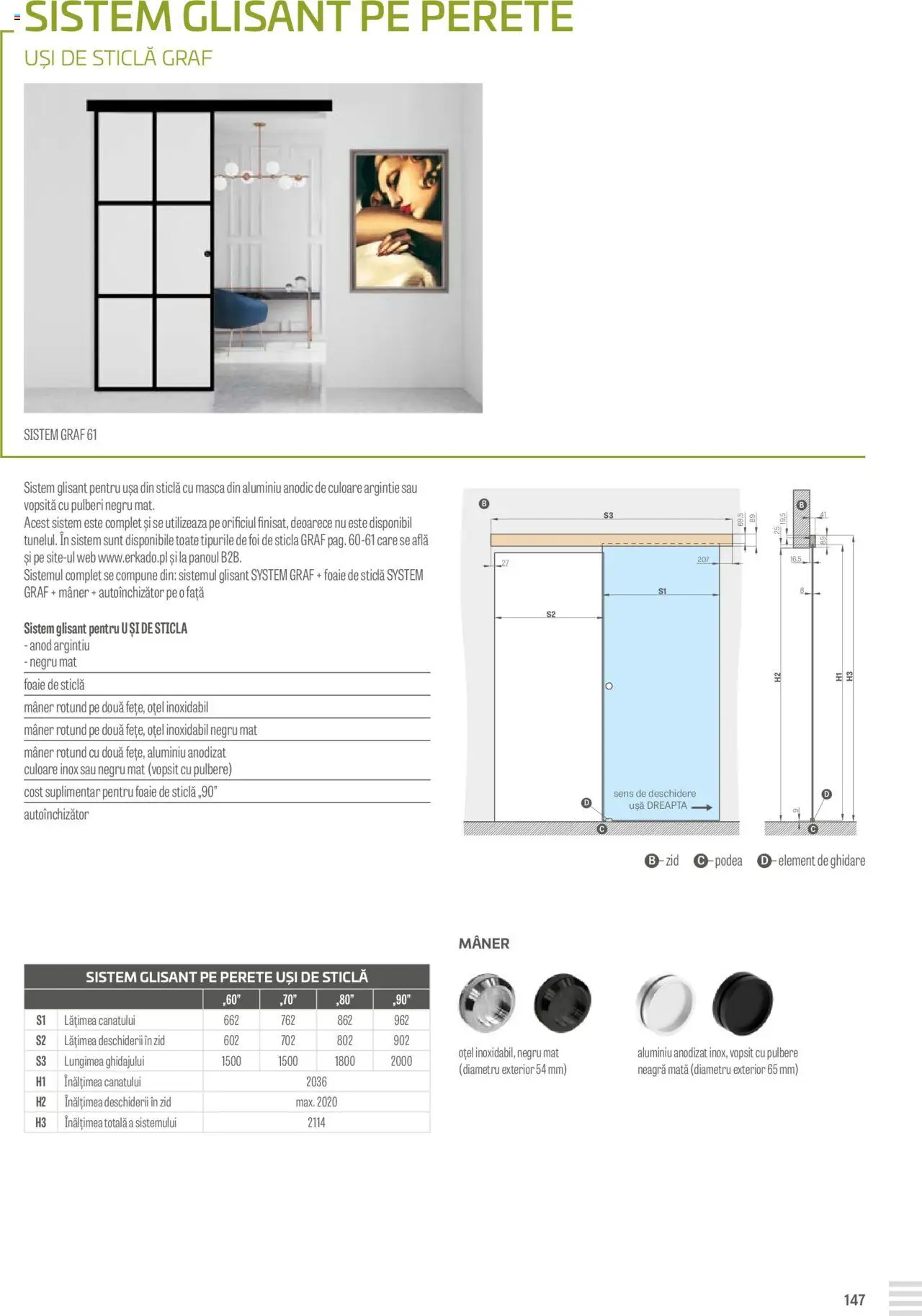 Proges catalog - Erkado – valabil de la 23.08.2024 | Pagină: 147 | Produse: Mâner, Ușă