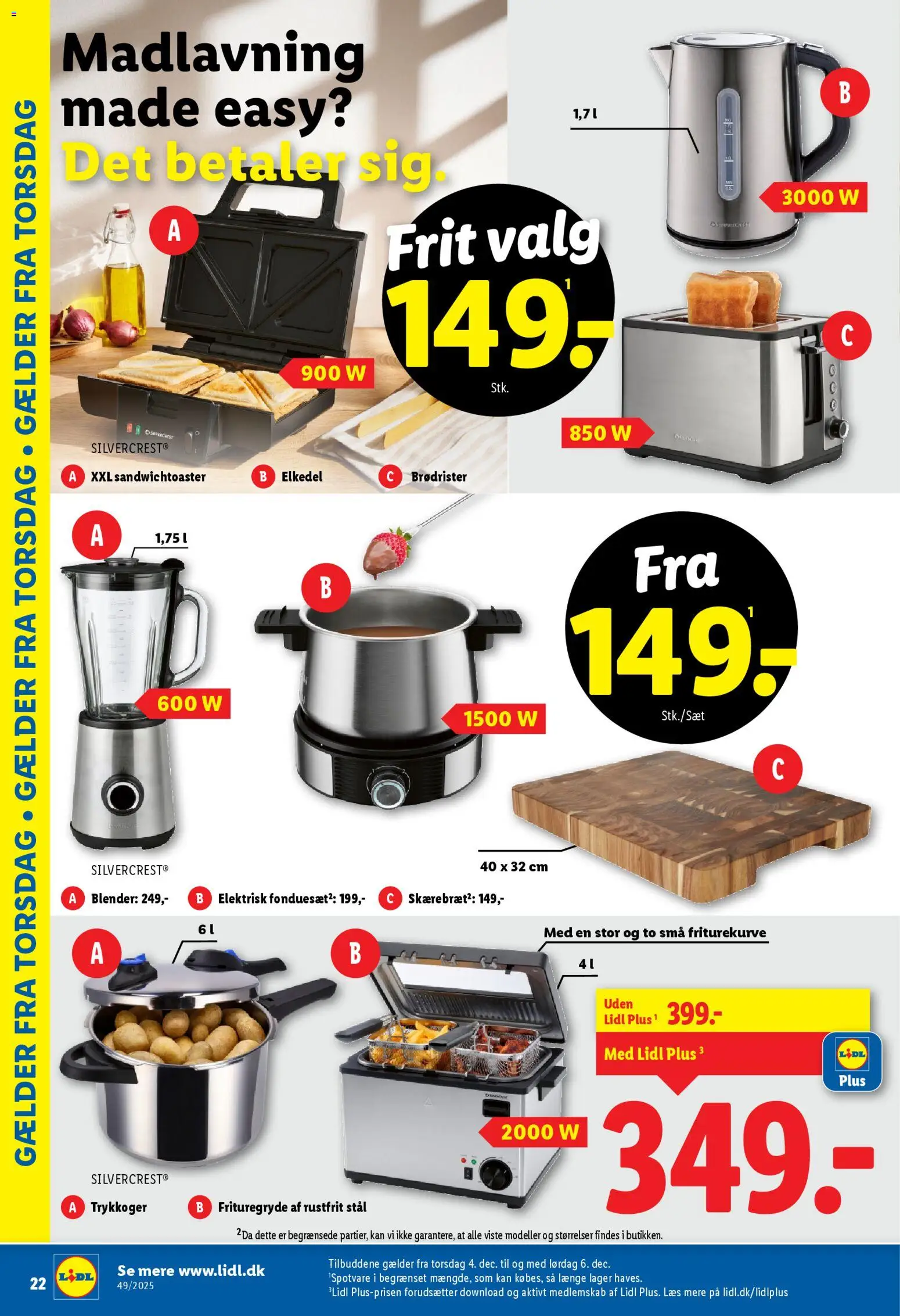 Lidl tilbudsavis – gyldig fra 30.11.2025 | Side: 6 | Produkter: Brødrister, Frituregryde, Søm