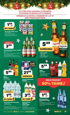 Pogląd oferty "Netto gazetka - Spożywcza" - ważna od 18.12.2025 | Strona: 19 | Produkty: Syrop, Limonka, Piwo, Grejpfrut