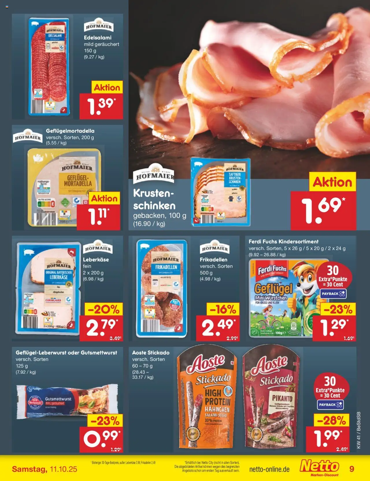 Netto Marken-Discount Prospekt 	 – gültig ab 06.10.2025 | Seite: 11 | Produkte: Hahnchen, Schinken, Leberkase
