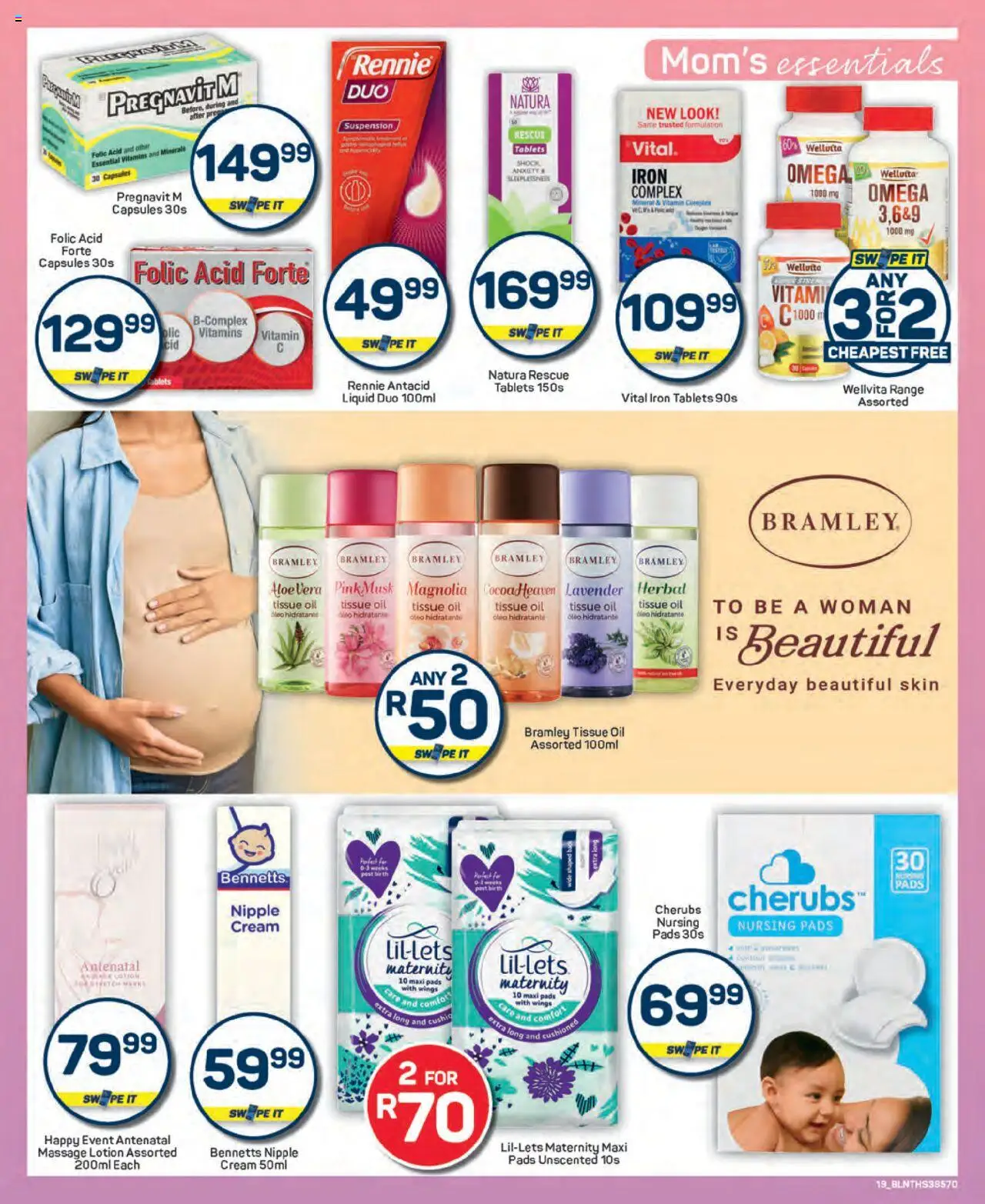 New Pick n Pay catalogue – valid from 25.09.2025 | Page: 19 | Products: Tissue oil, Iron, Vitamins, Cream