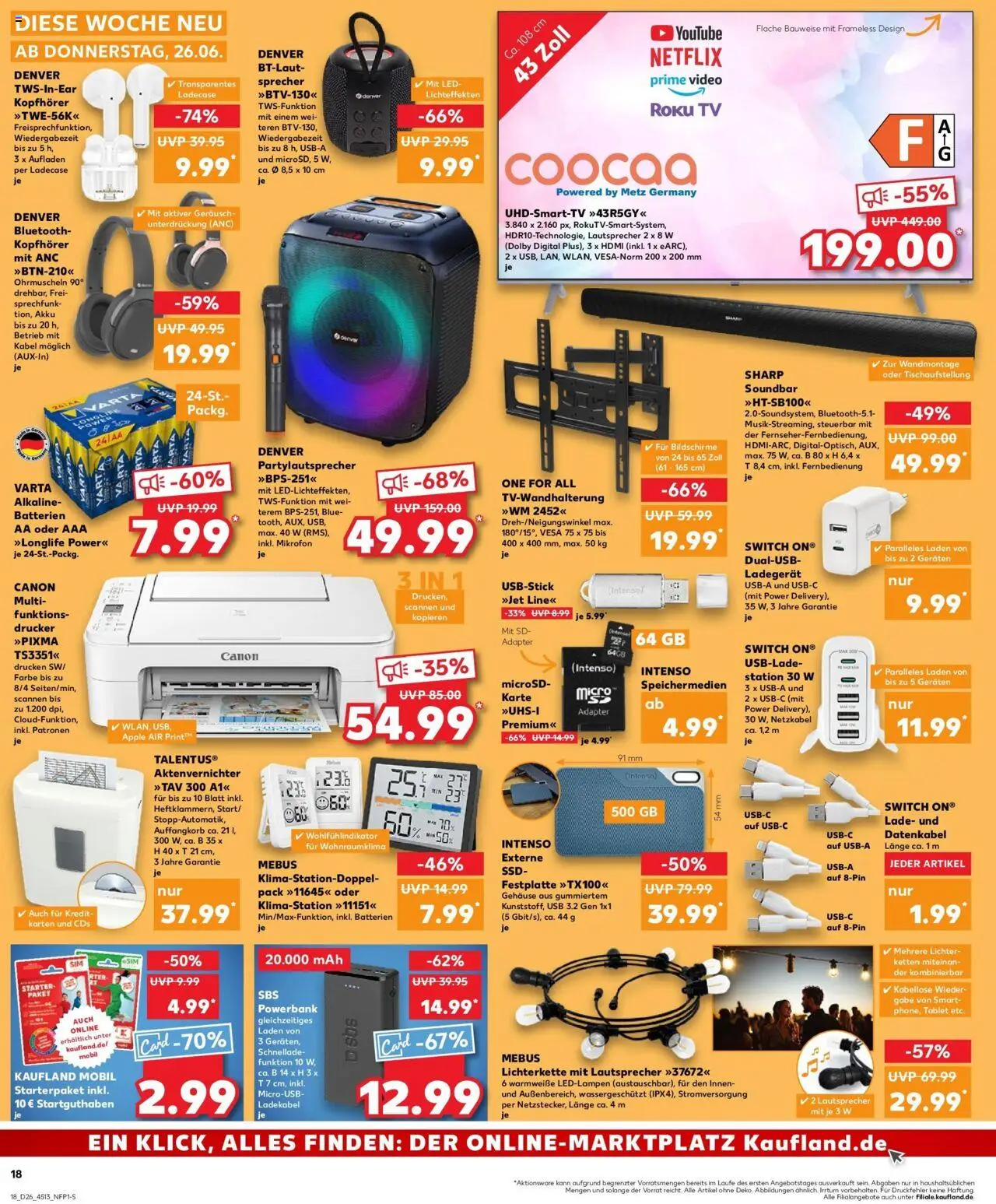 Kaufland prospekt Spaichingen	 - gültig ab dem 29.06.2025 | Seite: 29 | Produkte: Kabel, USB, Tablet, Video