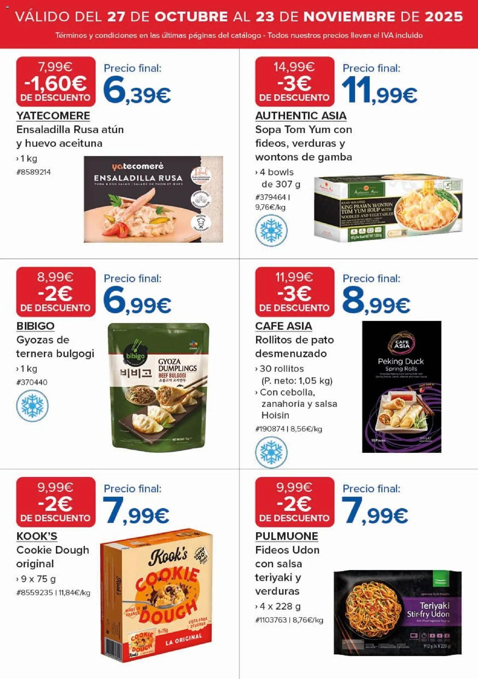 Costco catálogo │ válido desde el 27.10.2025 | Página: 2 | Productos: Ensaladilla, Café, Zanahoria, Gamba