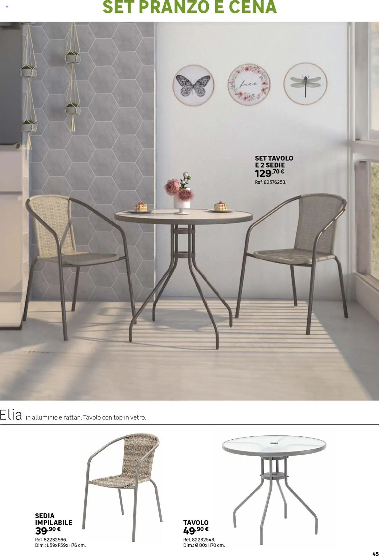 Volantino Leroy Merlin del 02.06.2025 | Pagina: 45 | Prodotti: Top, Alluminio, Tavolo, Sedia