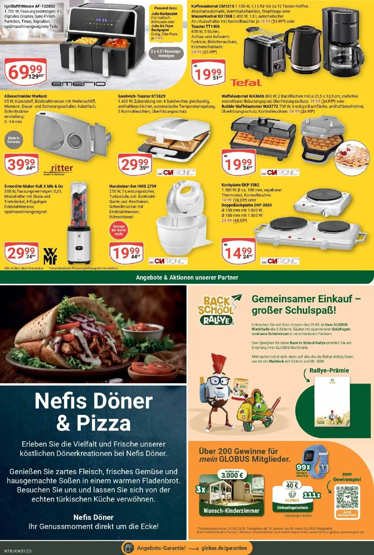 Globus prospekt Neutraubling	 - gültig ab dem 28.07.2025 | Seite: 27 | Produkte: Wasserkocher, Küche, Gemüse, Pizza