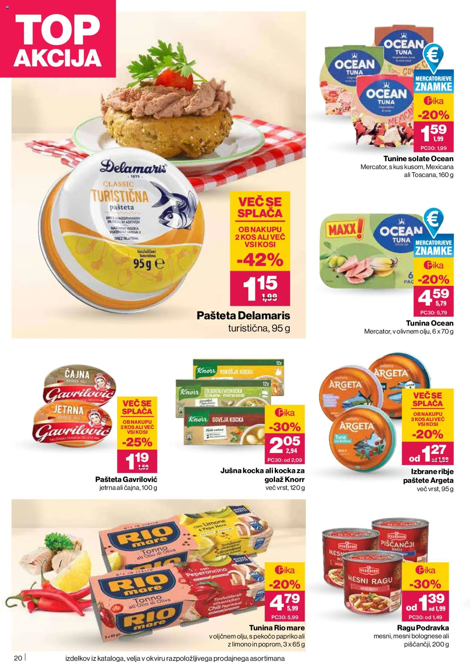 Novi Mercator katalog ponudbe – veljaven od 26.03.2026 | Stran: 20 | Izdelki: BB cream, Tuna, Pašteta, Kos