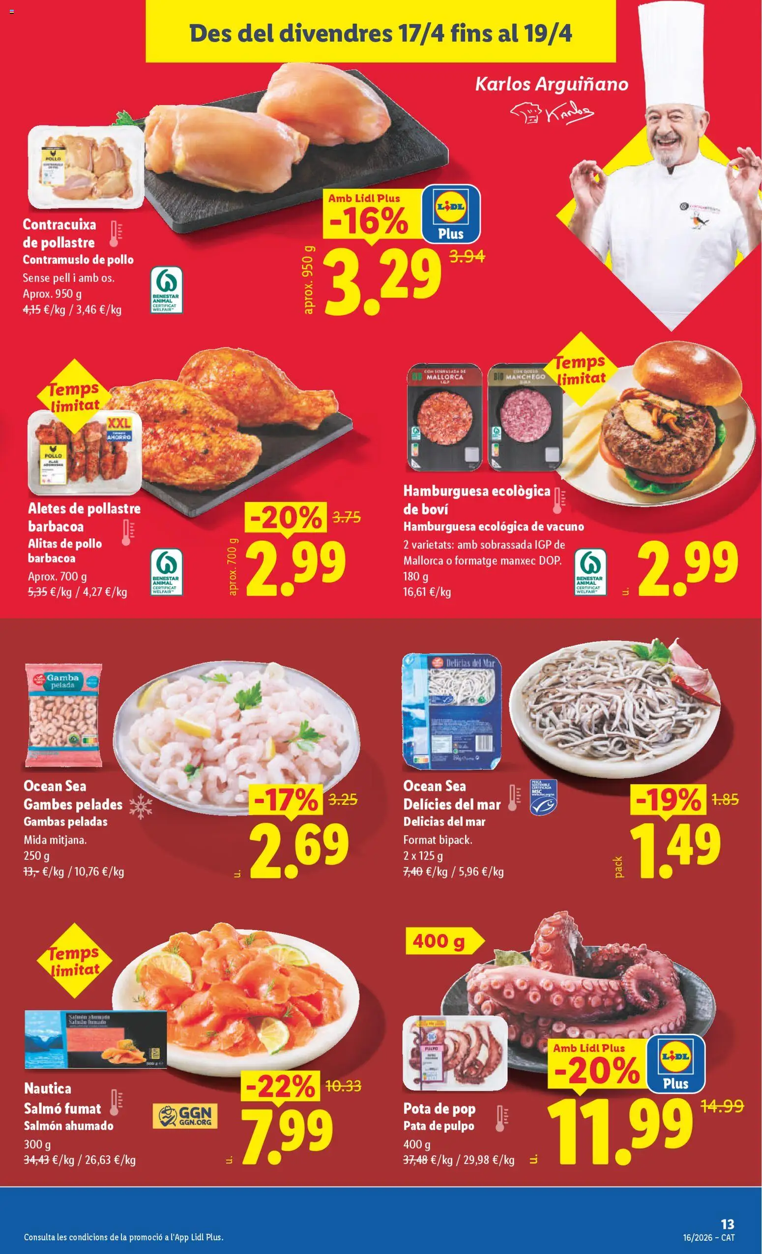 Lidl folleto │ válido desde el 13.04.2026 | Página: 29 | Productos: Barbacoa, Salmón ahumado, Σοκολατούχο γάλα, Gamba