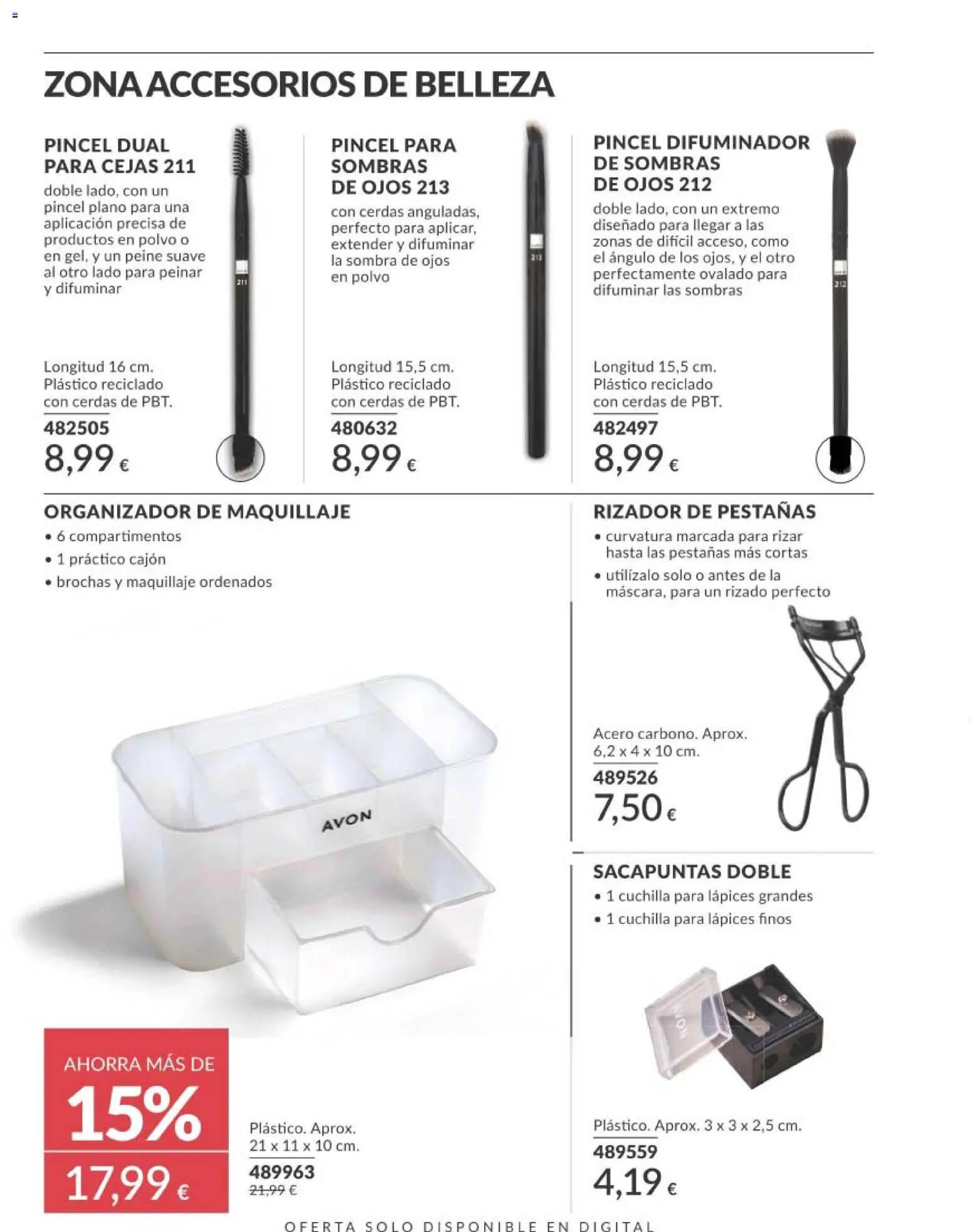 Catálogo AVON campaña 2 │ válido desde el 01.02.2026 | Página: 74 | Productos: Maquillaje, Organizador, Sacapuntas, Sombra de ojos