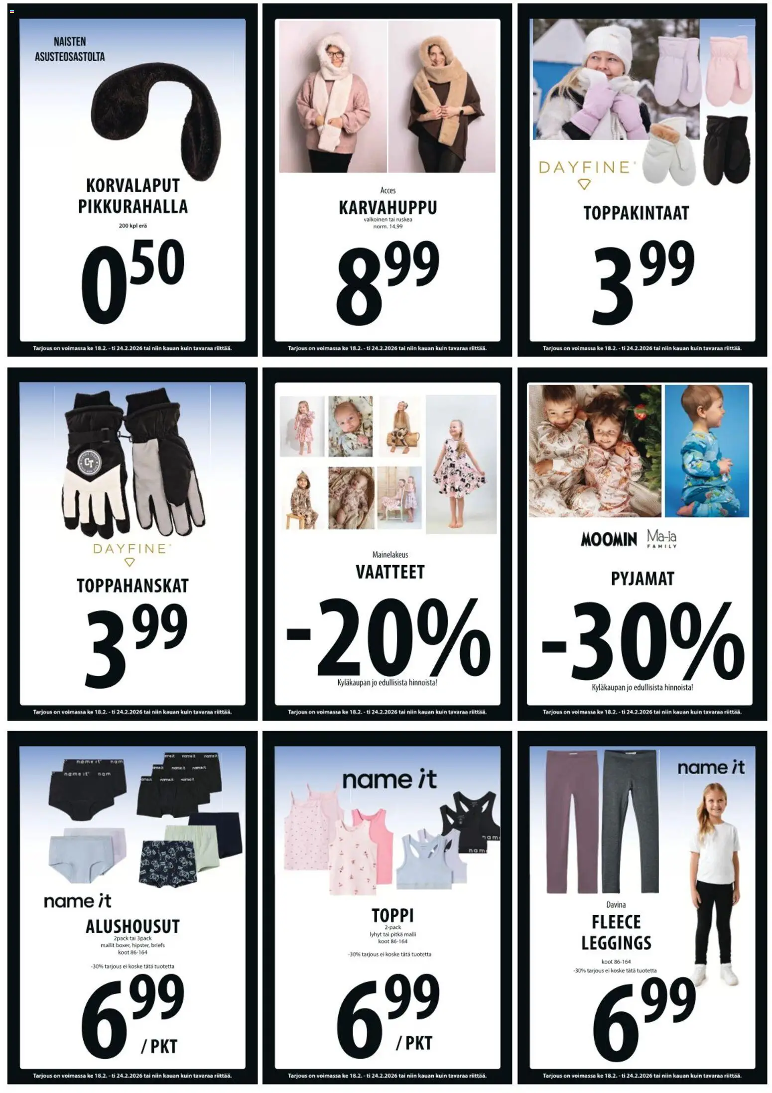 Tuuri tarjoukset – voimassa 18.02.2026 alkaen | Sivu: 19 | Tuotteet: Vaatteet, Toppi, Alushousut