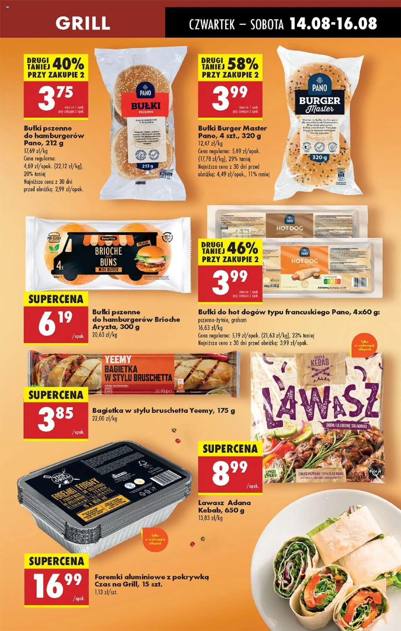 Biedronka gazetka - Oferta w tym tygodniu od 14.08.2025 | Strona: 27 | Produkty: Kebab, Bruschetta, Chleb, Lawasz