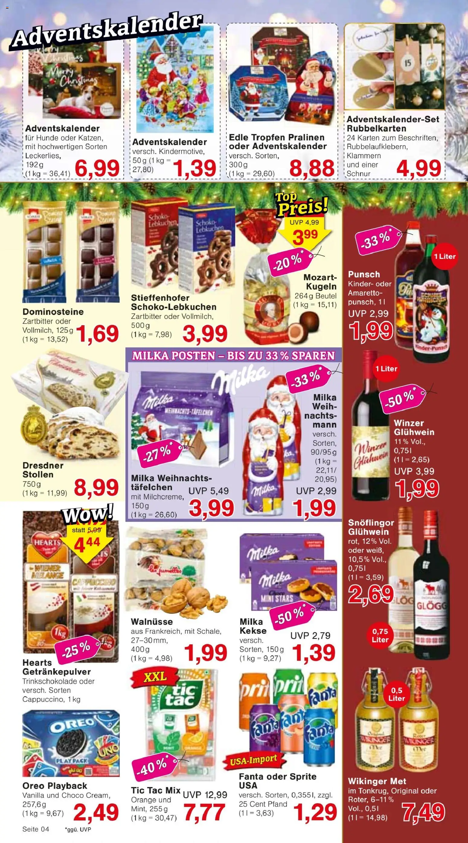 Jawoll Prospekt – gültig ab 17.11.2025 | Seite: 4 | Produkte: Walnüsse, Fanta, Milka, Kekse