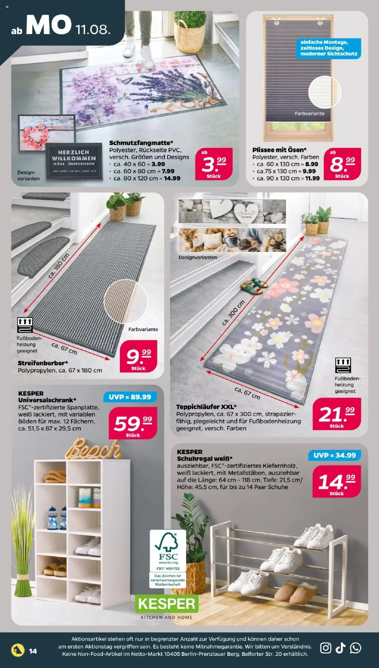 Netto Prospekt 	 - gültig ab dem 11.08.2025 | Seite: 16 | Produkte: Schuhregal