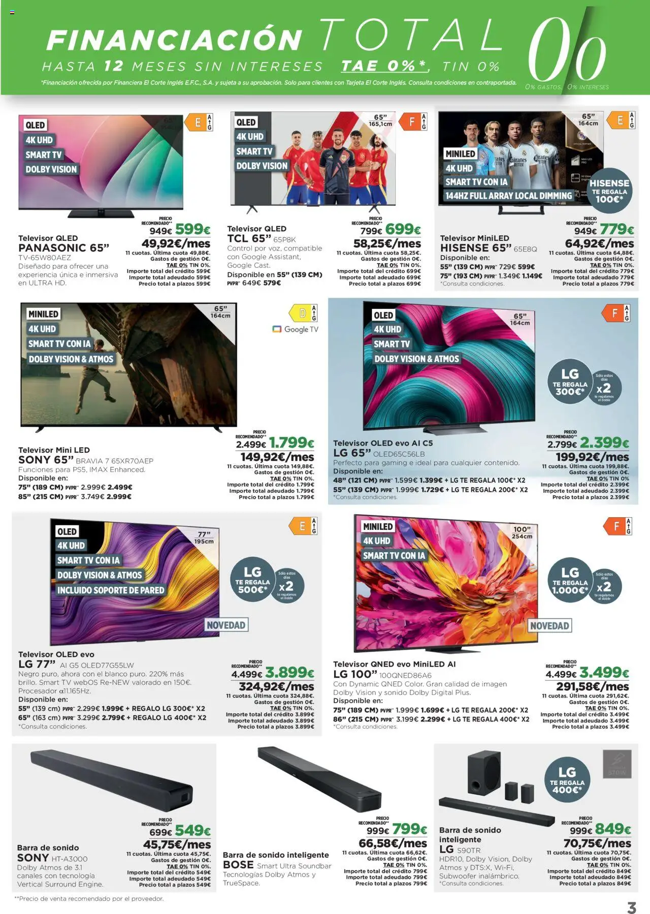 El Corte Inglés ofertas │ válido desde el 16.06.2025 | Página: 3 | Productos: Καλαμάρι, Té, Televisor
