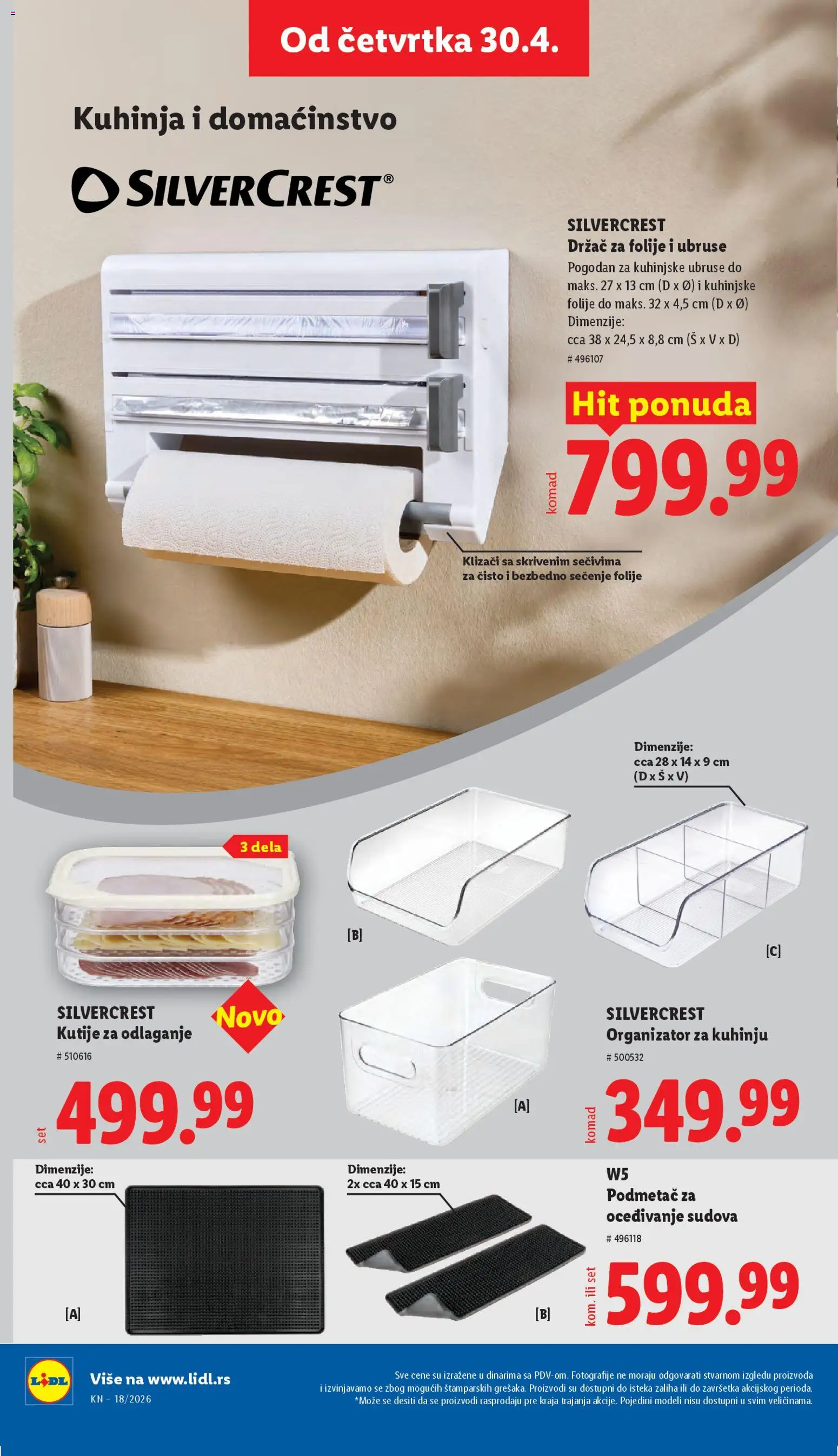 Lidl katalog - važi od 30.04.2026 | Strana: 74 | Proizvode: Silvercrest, W5, Kuhinja