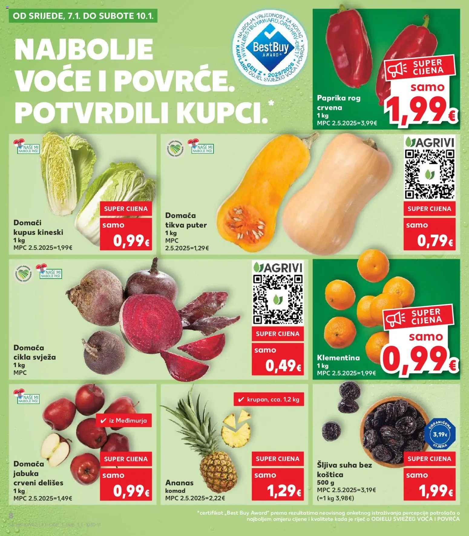 Kaufland HR akciós ujság - amely érvényes a következő dátumtól: 07.01.2026 | Oldal: 8