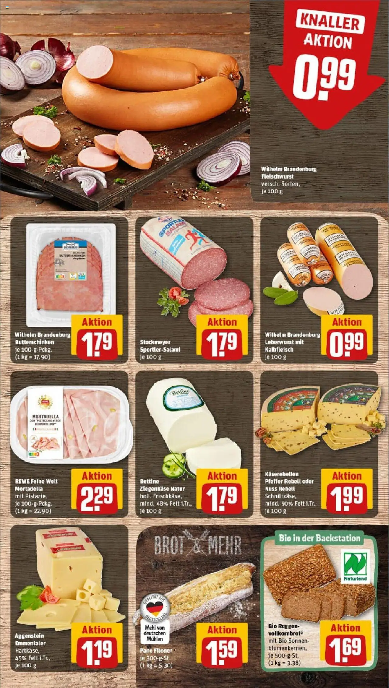 Rewe prospekt Seeheim-Jugenheim	 – gültig ab 28.09.2025 | Seite: 13 | Produkte: Ziegenkäse, Pane, Pfeffer, Brot