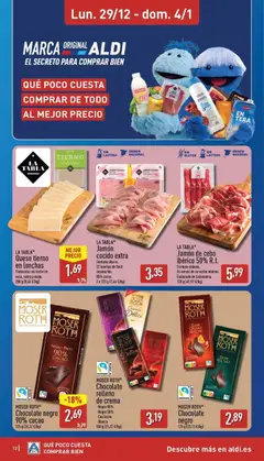 Vista previa LA TABLA® Jamón cocido extra, Formato ahorro. 22 lonchas de fácil separación. 85% carne. 2 x 225 g válido desde el 29.12.2025 | Página: 12