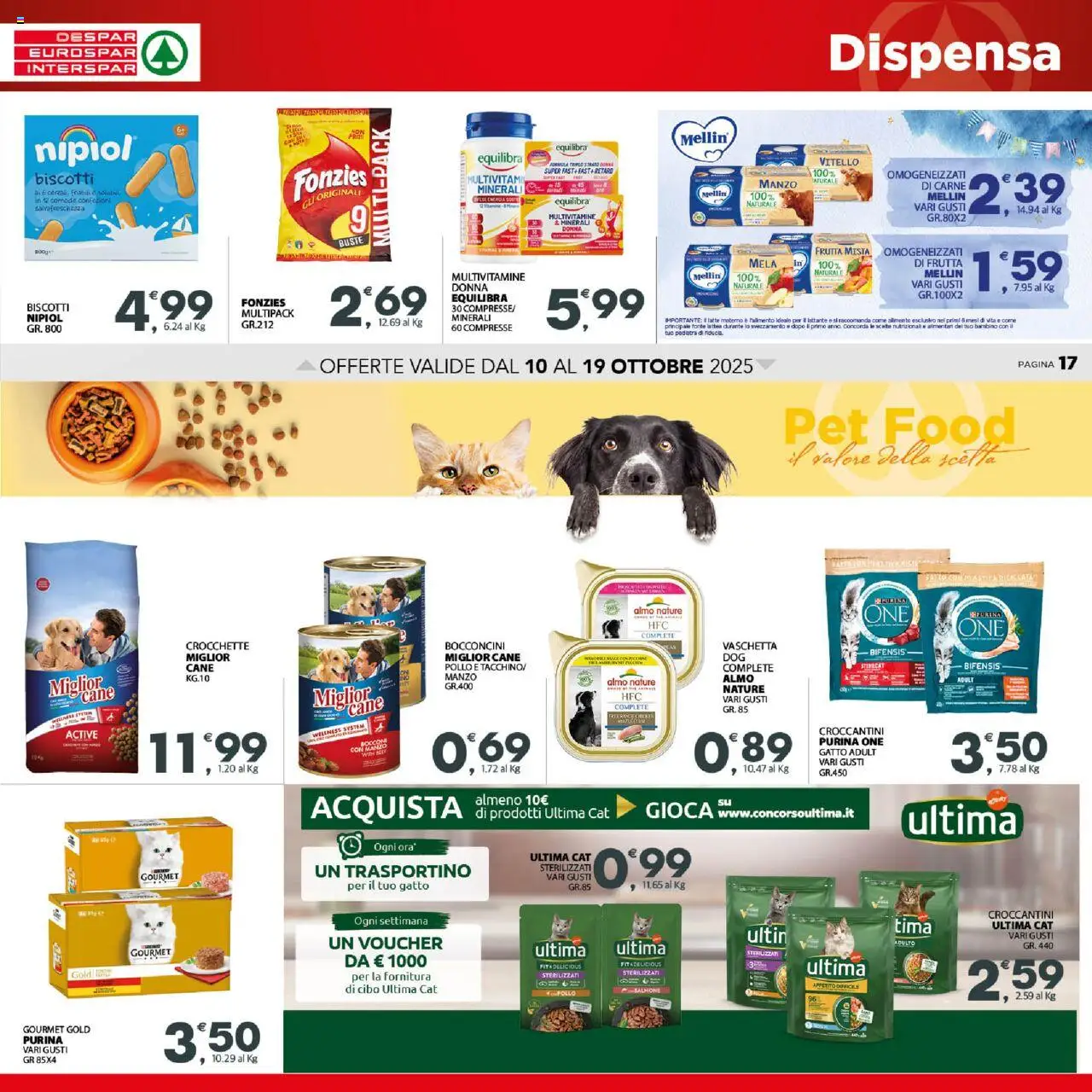 Volantino Eurospar del 10.10.2025 | Pagina: 17 | Prodotti: Pollo, Manzo, Crocchette, Vitello