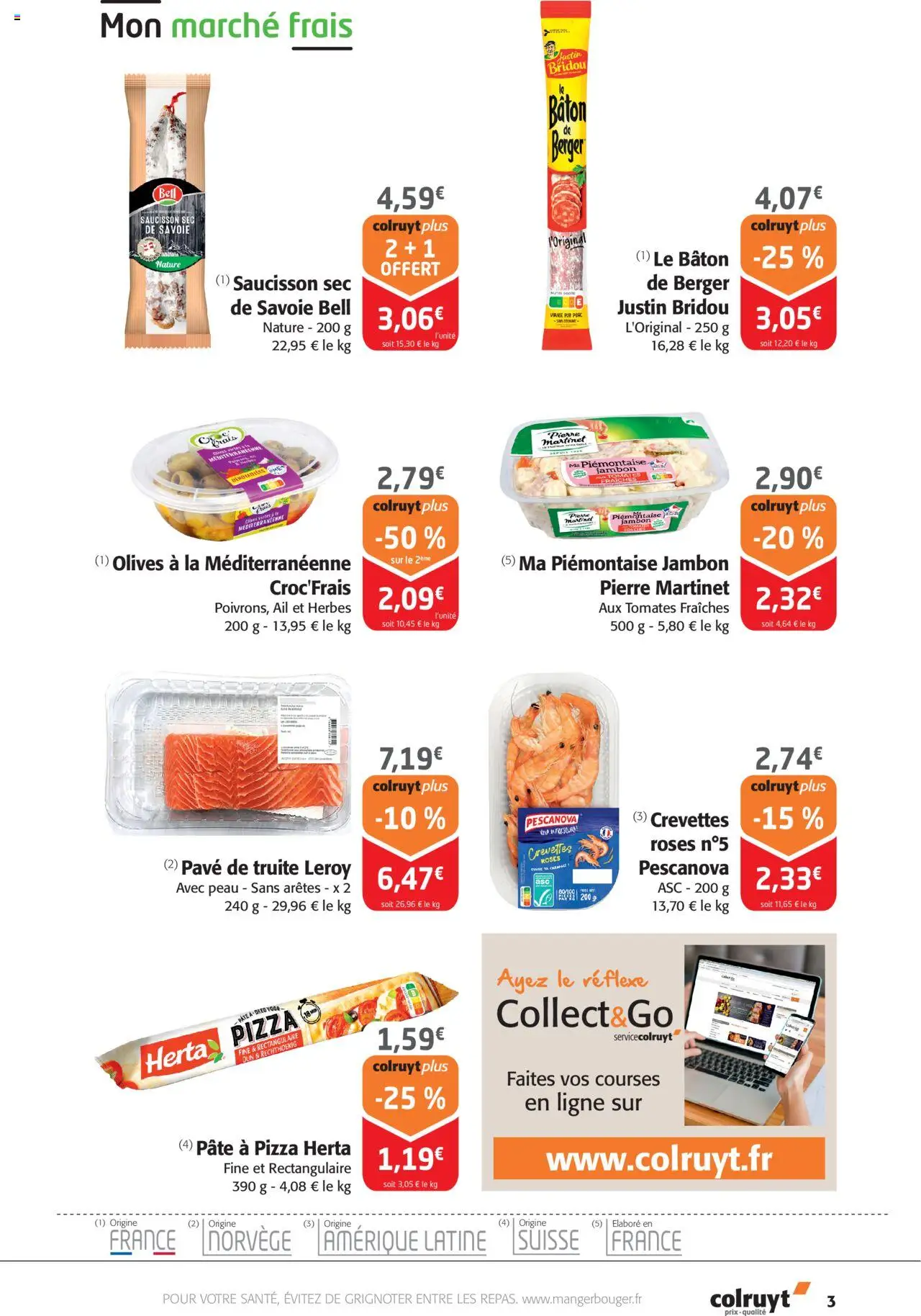{H1} | Page: 3 | Produits: Ail, Crevettes, Porc, Tomates