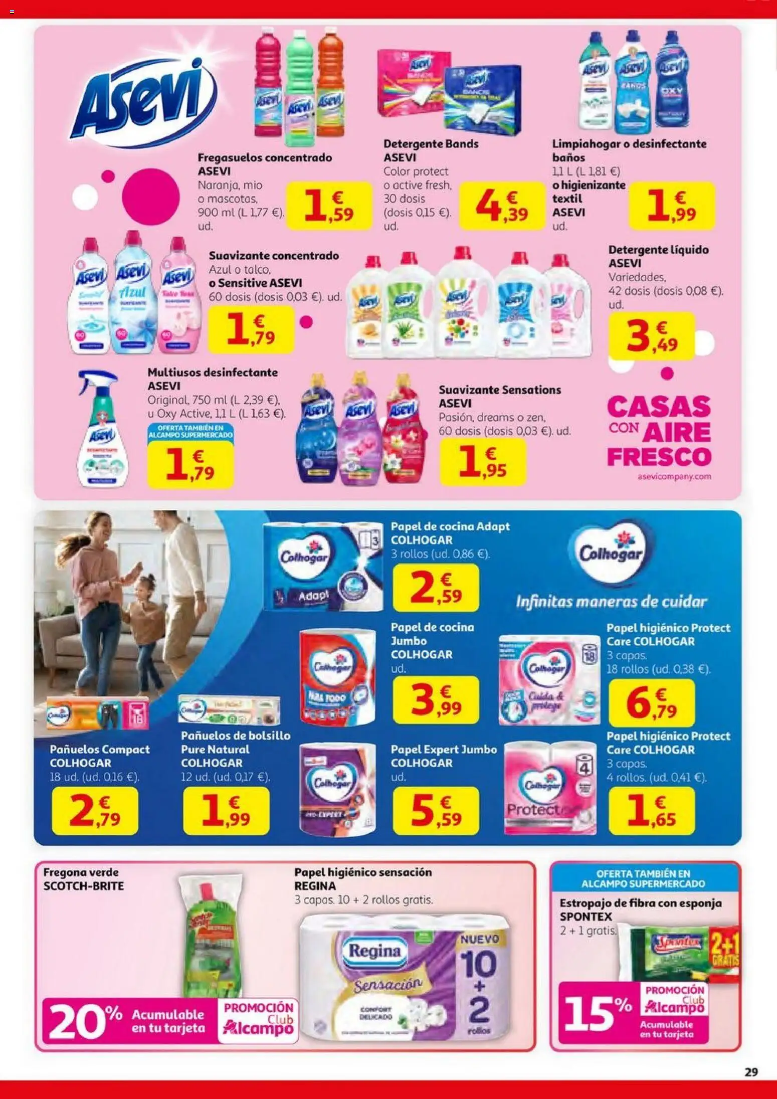 Alcampo - HG Pio XII Unificado  │ válido desde el 23.10.2025 | Página: 29 | Productos: Detergente, Papel higienico, Detergente líquido, Suavizante