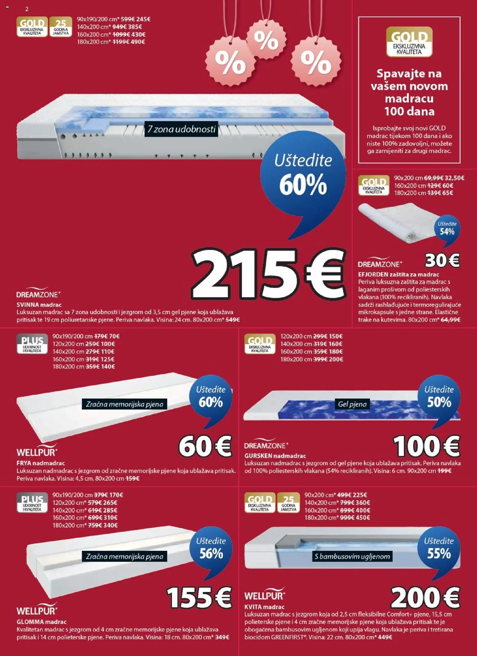 JYSK katalog | vrijedi od 21.01.2026 | Stranica: 2 | Proizvodi: Madrac, Nadmadrac
