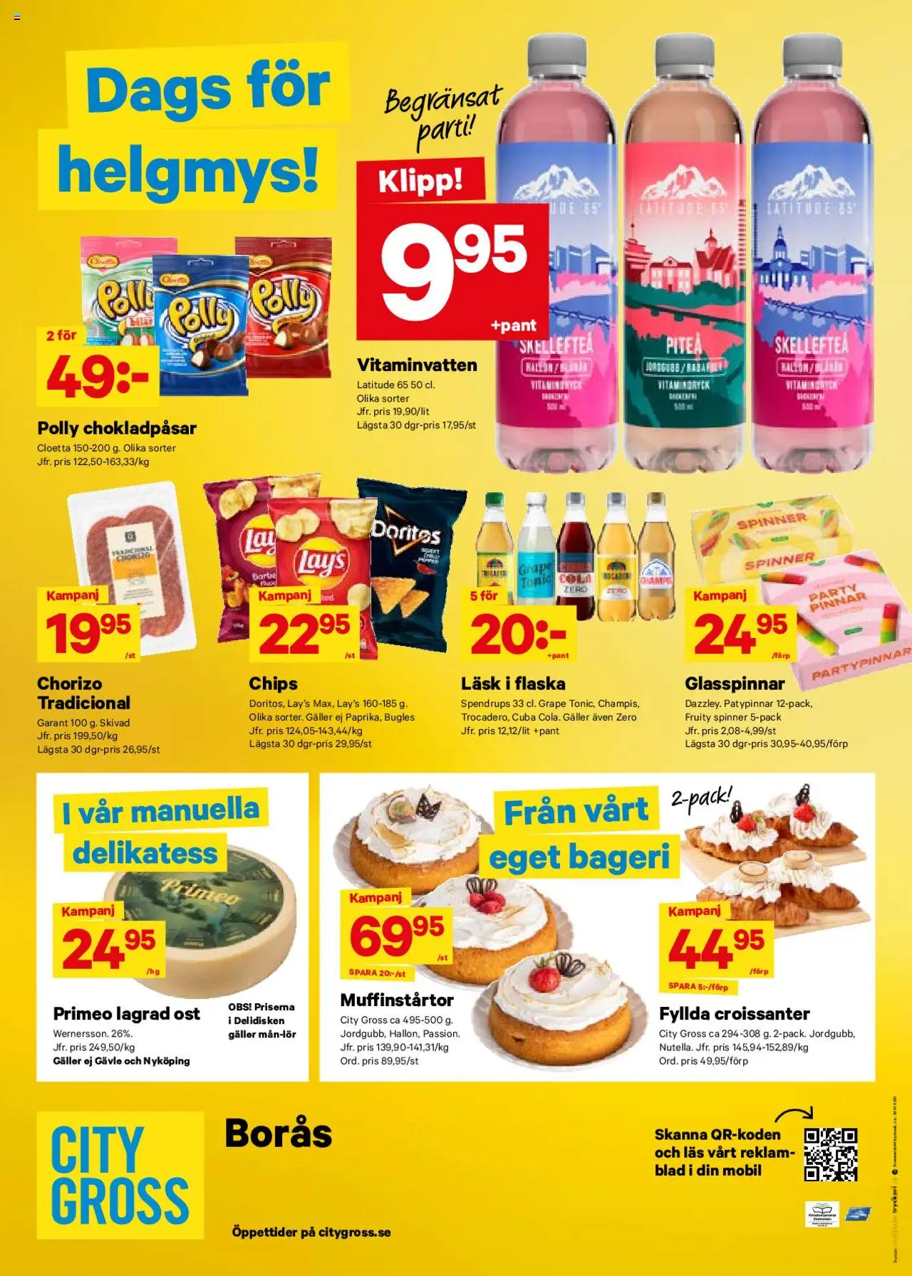 City Gross reklamblad aktuell från 11.08.2025 | Sida: 14 | Produkter: Bageri, Galler, Glasspinnar, Chorizo
