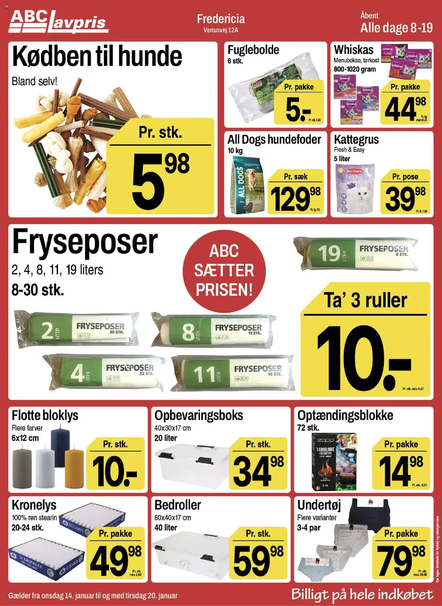 Abc Lavpris tilbudsavis – gyldig fra 14.01.2026 | Side: 9 | Produkter: Undertøj, Hundefoder