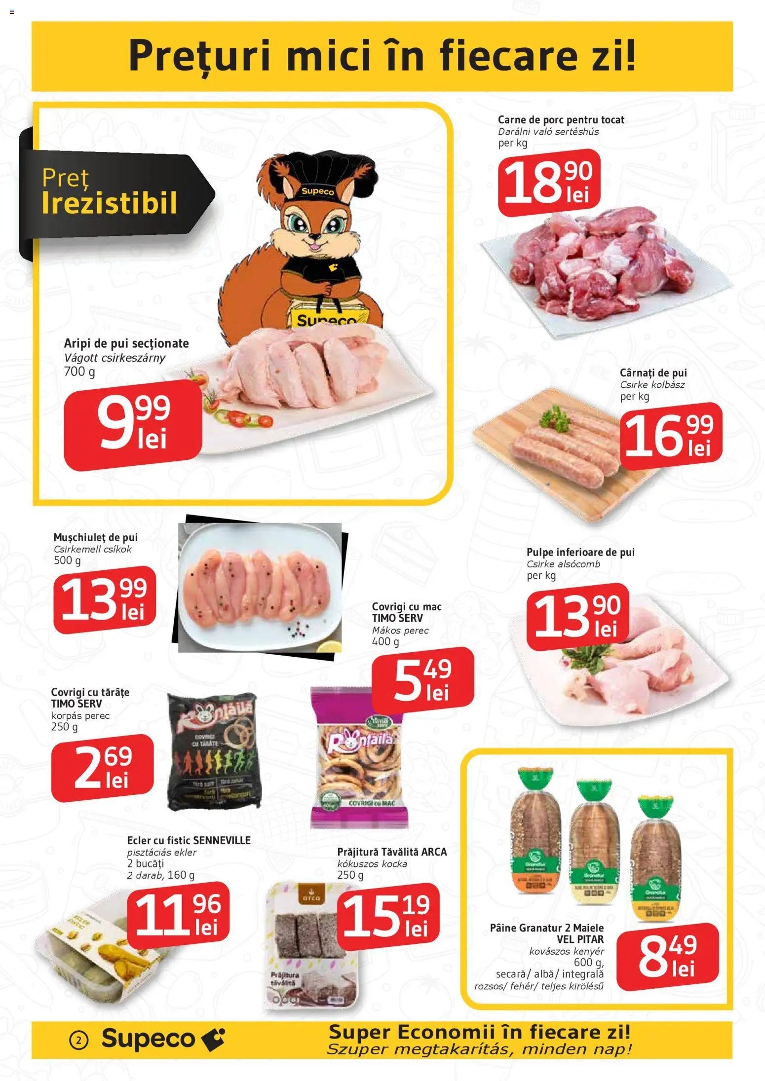 Noul catalog Supeco – valabil de la 08.01.2026 | Pagină: 2 | Produse: Hacıyatmaz Kedi Oyuncağı, Prăjitură, Carne De Porc, Fistic