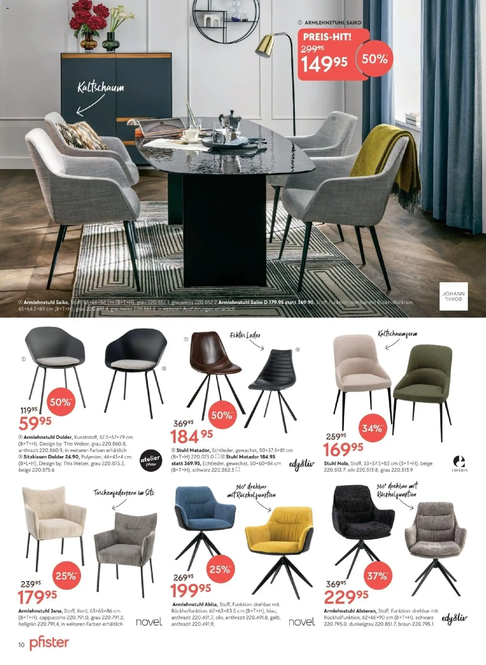 Pfister Aktionen – gültig ab 02.12.2025 | Seite: 10 | Produkte: Stuhl
