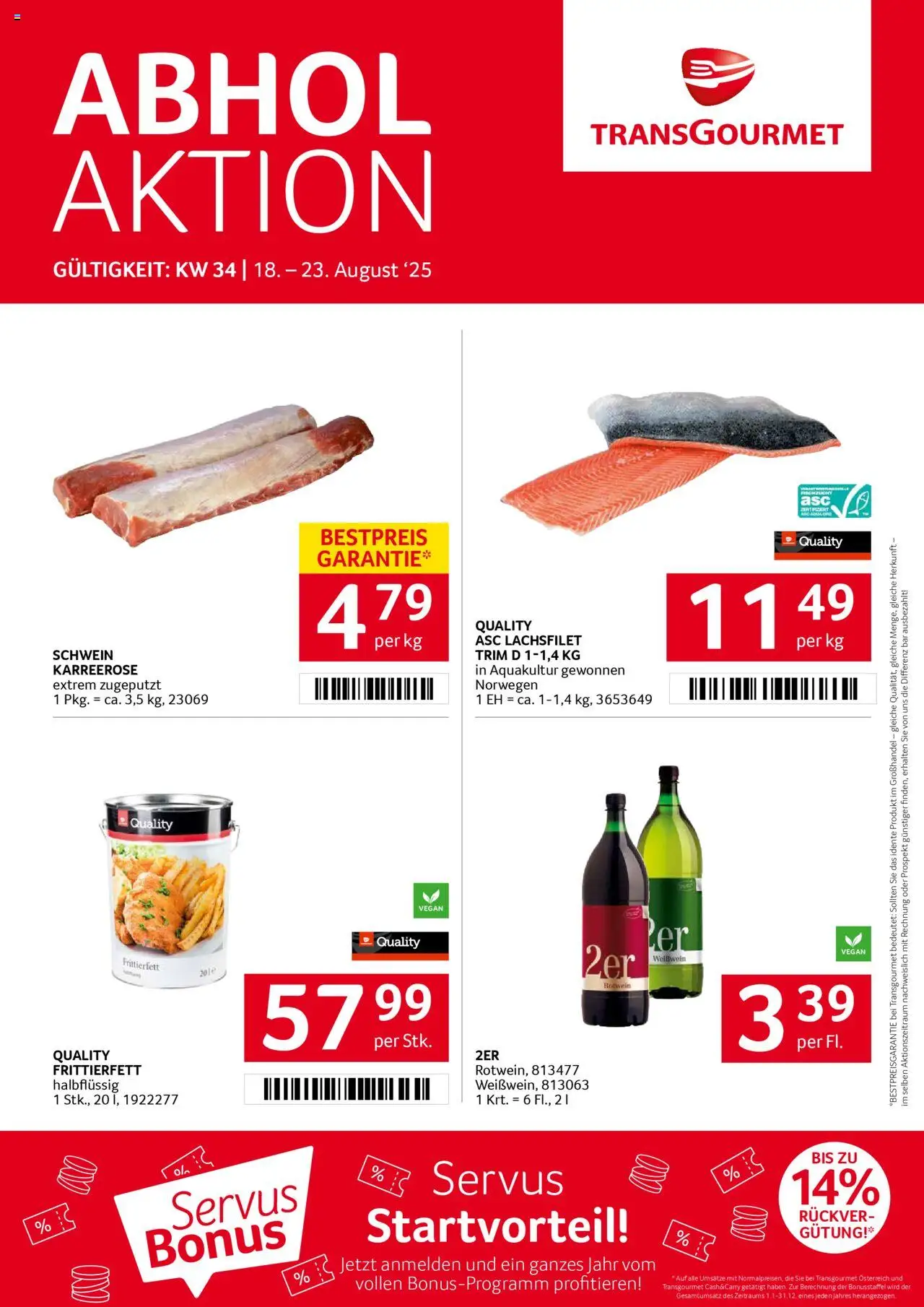 Transgourmet Flugblatt gültig ab 17.08.2025 | Seite: 1