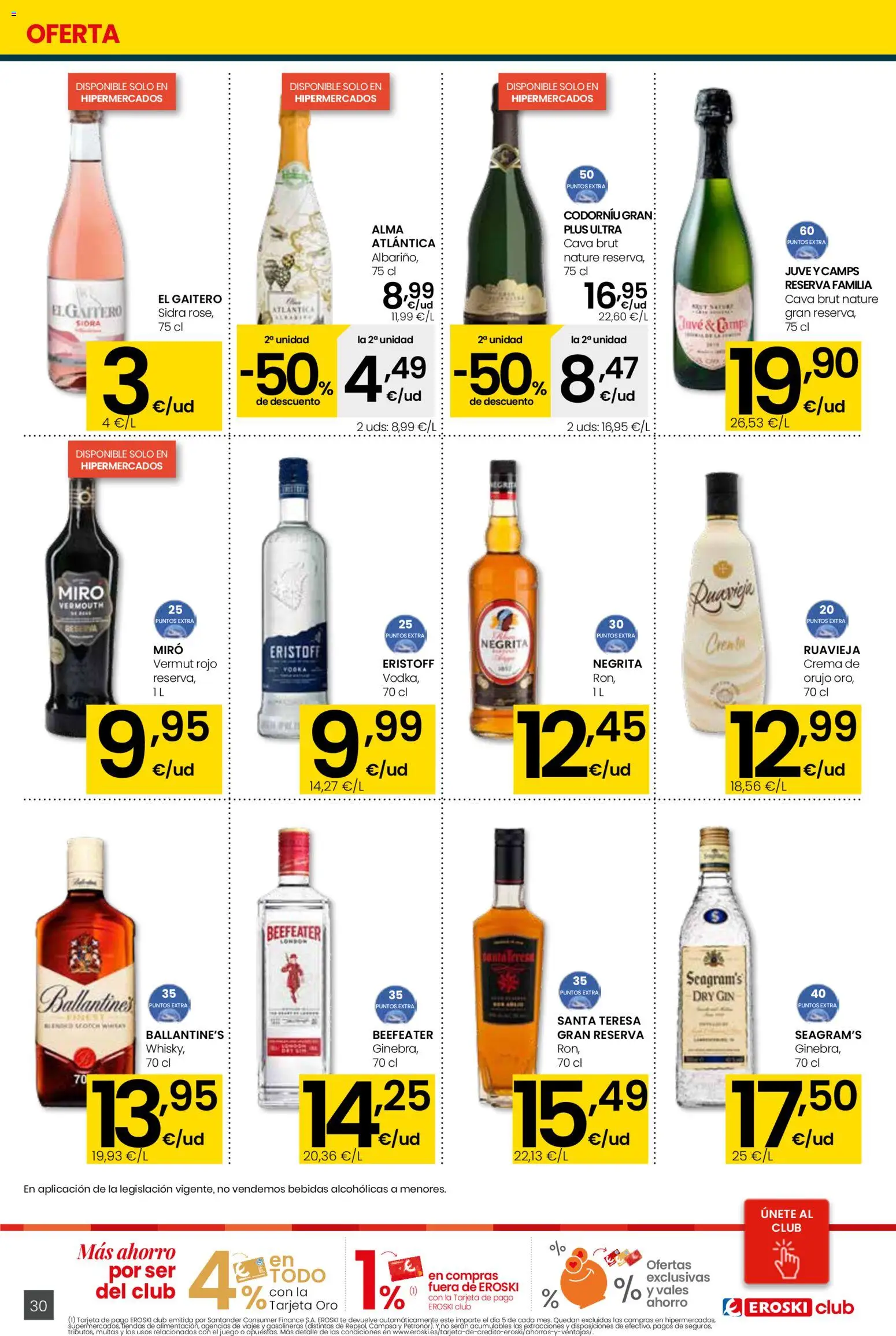 Eroski - Siempre a buen precio  │ válido desde el 12.02.2026 | Página: 30 | Productos: Crema, Té, Whisky