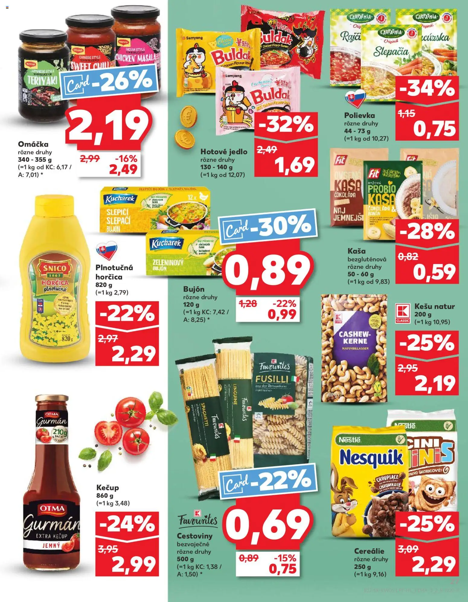 Nové Kaufland akcie – leták je platný od 05.02.2026 | Strana: 27 | Produkty: Fusilli, Bujón, Cestoviny, Čokoláda