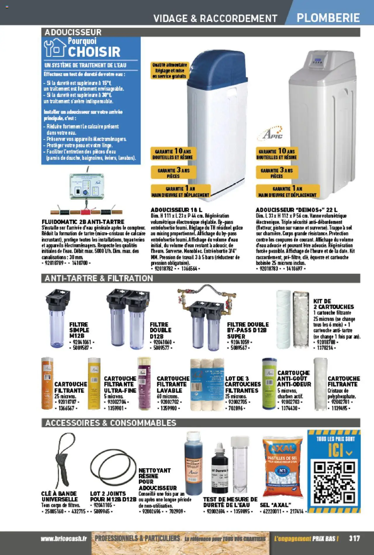 {H1} | Page: 317 | Produits: Clé, Sel Axal, Sel, Cartouche