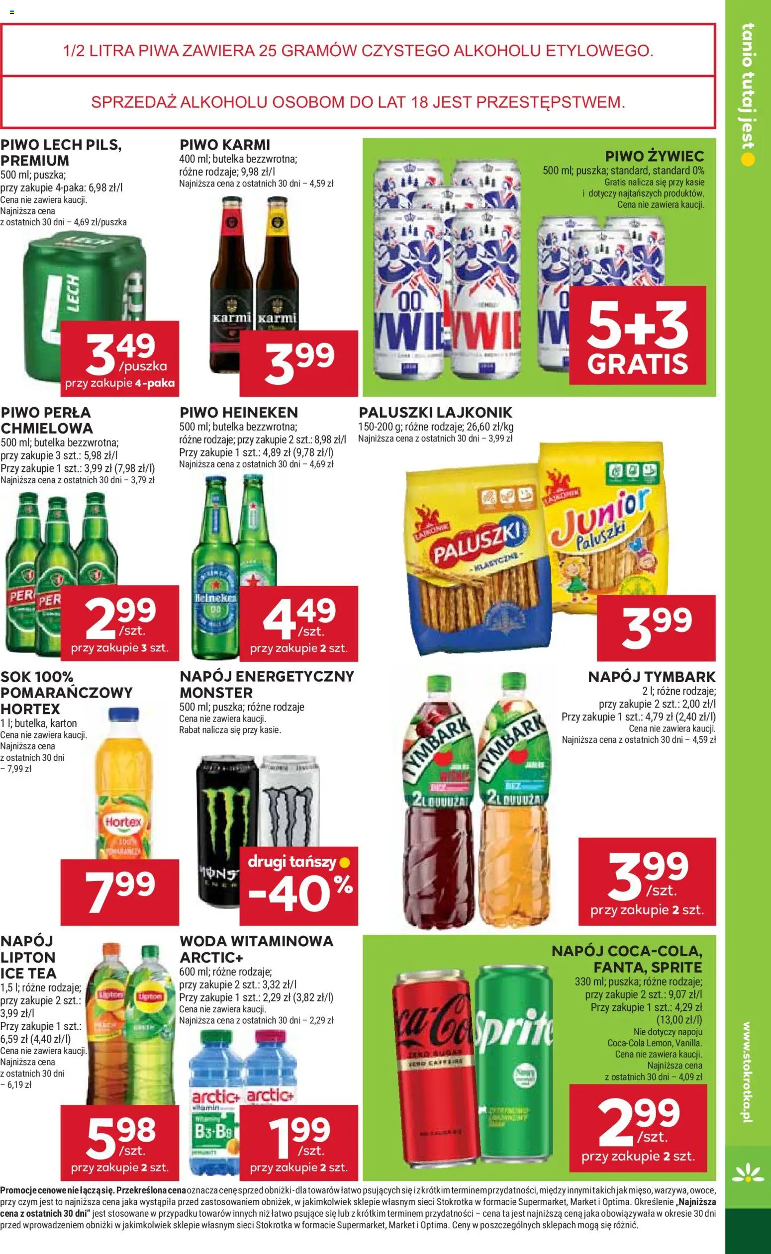 Stokrotka Gazetka - Market od 22.01.2026 | Strona: 19 | Produkty: Stokrotka, Sprite, Paluszki, Sok