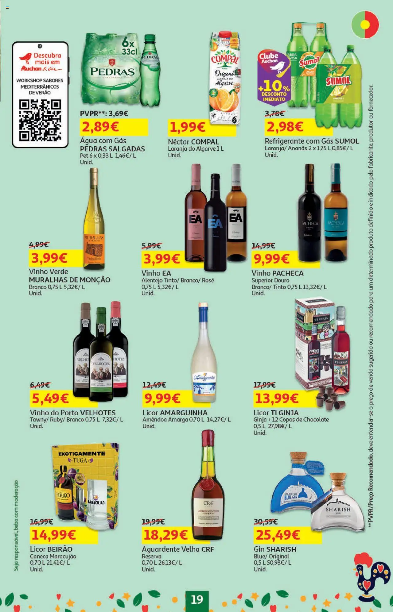 Auchan - Regresso às Aulas │ válido de 06.08.2025 | Página: 19 | Produtos: Refrigerante, Licor, Chocolate, Vinho