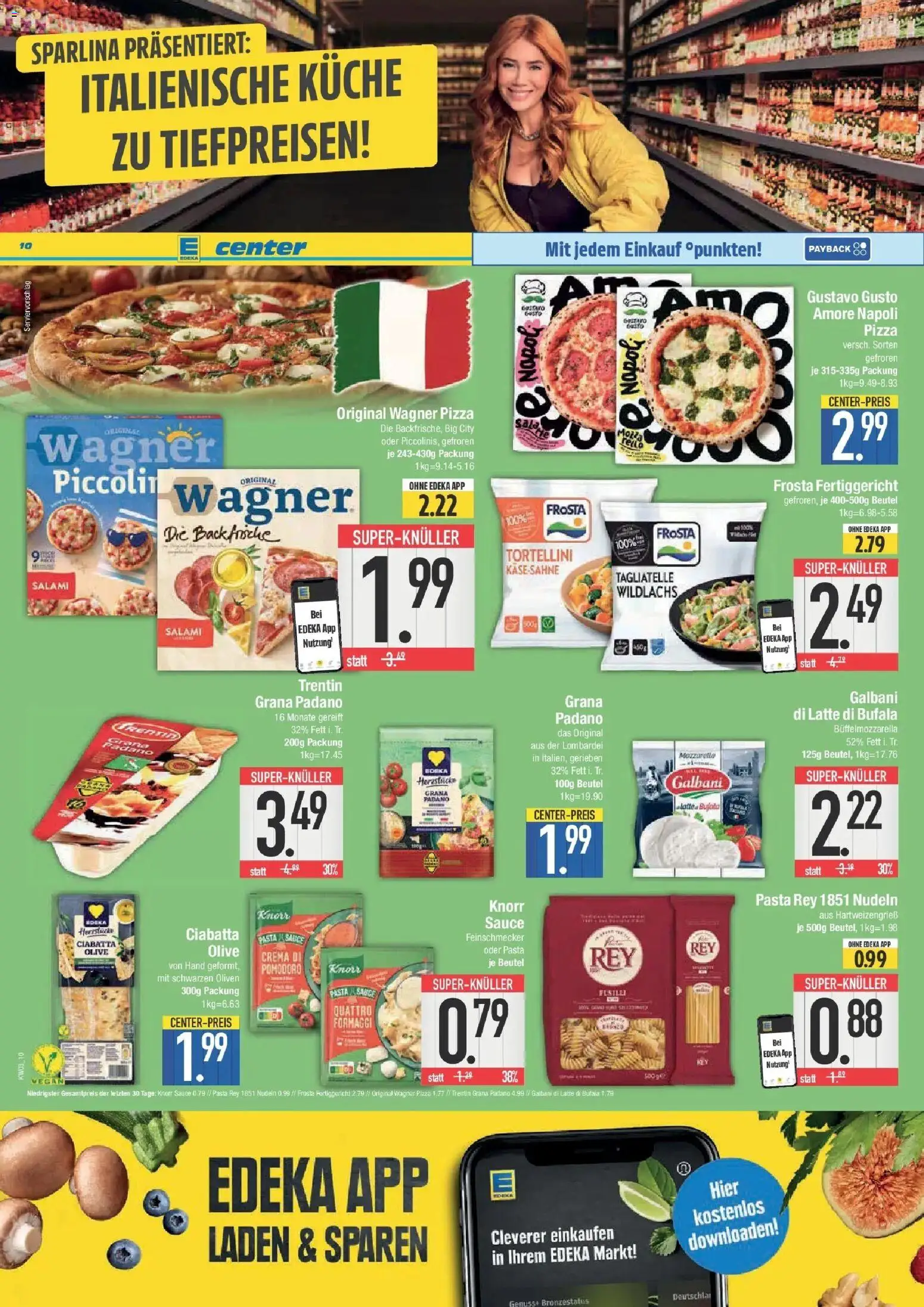 Edeka prospekt Neustadt	 – gültig ab 11.01.2026 | Seite: 10 | Produkte: Küche, Wagner pizza, Frosta, Pasta