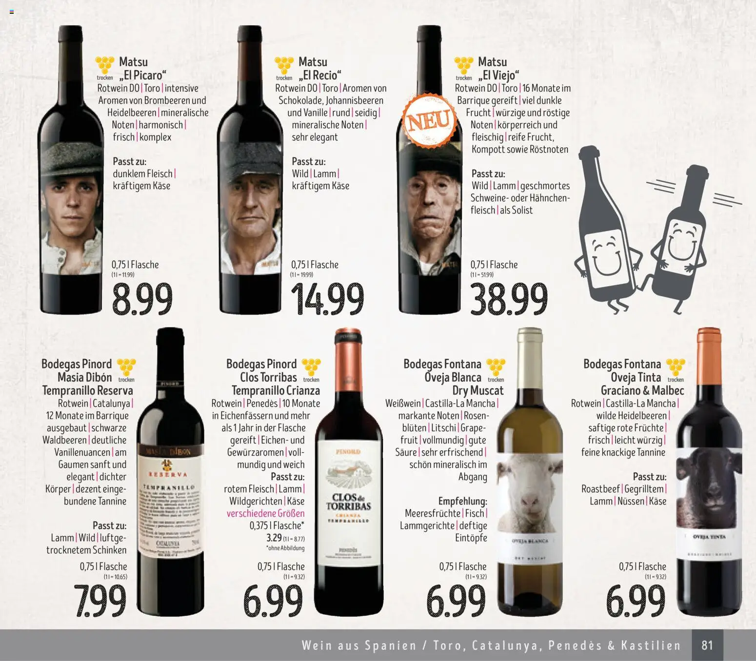 Edeka Struve Wein– und Spirituosen – gültig ab 14.11.2025 | Seite: 81 | Produkte: Käse, Heidelbeeren, Fisch, Schinken