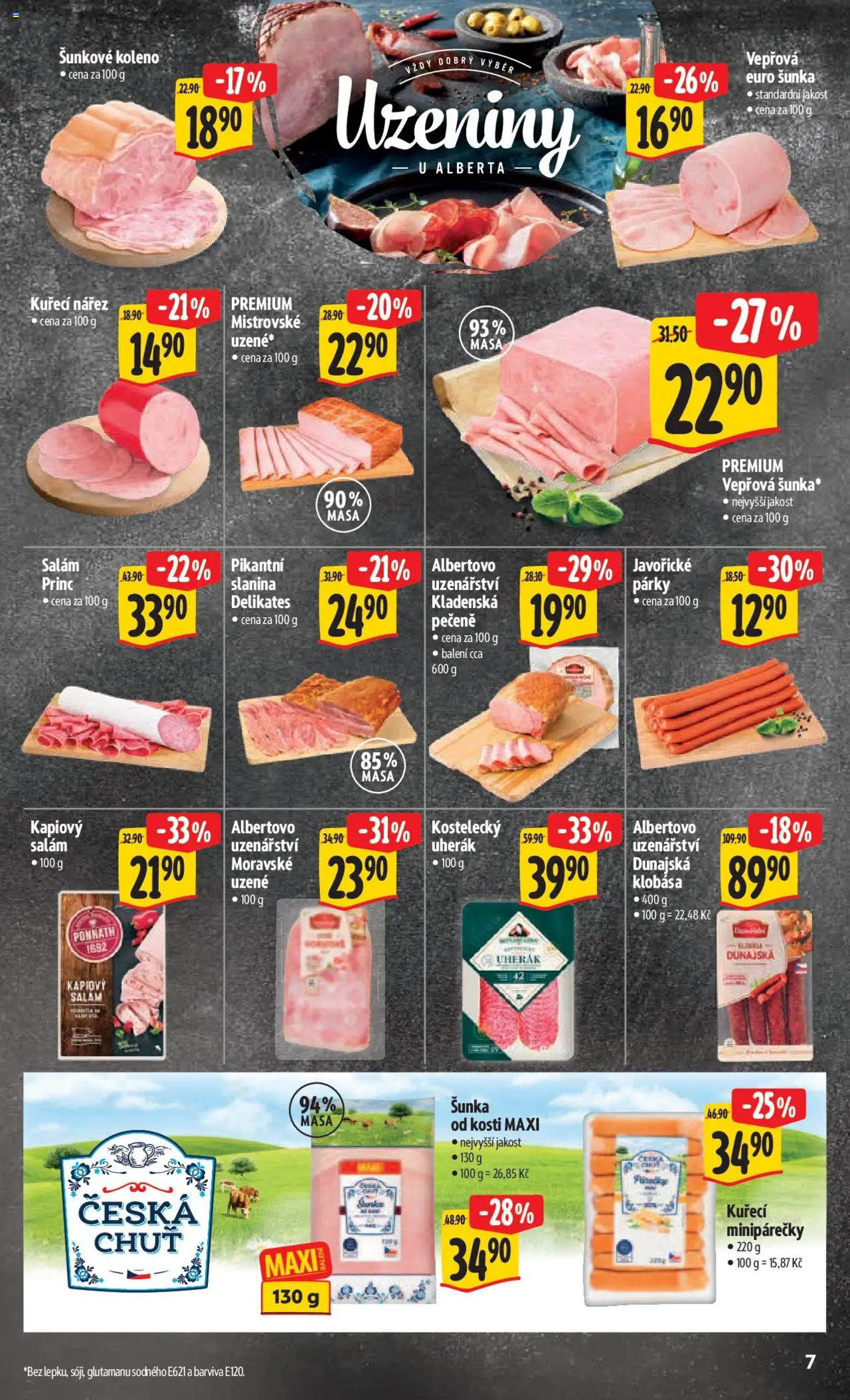 Albert leták - Hypermarket od 17.09.2025 | Strana: 12 | Produkty: Uherák, Klobása, Uzeniny, Slanina