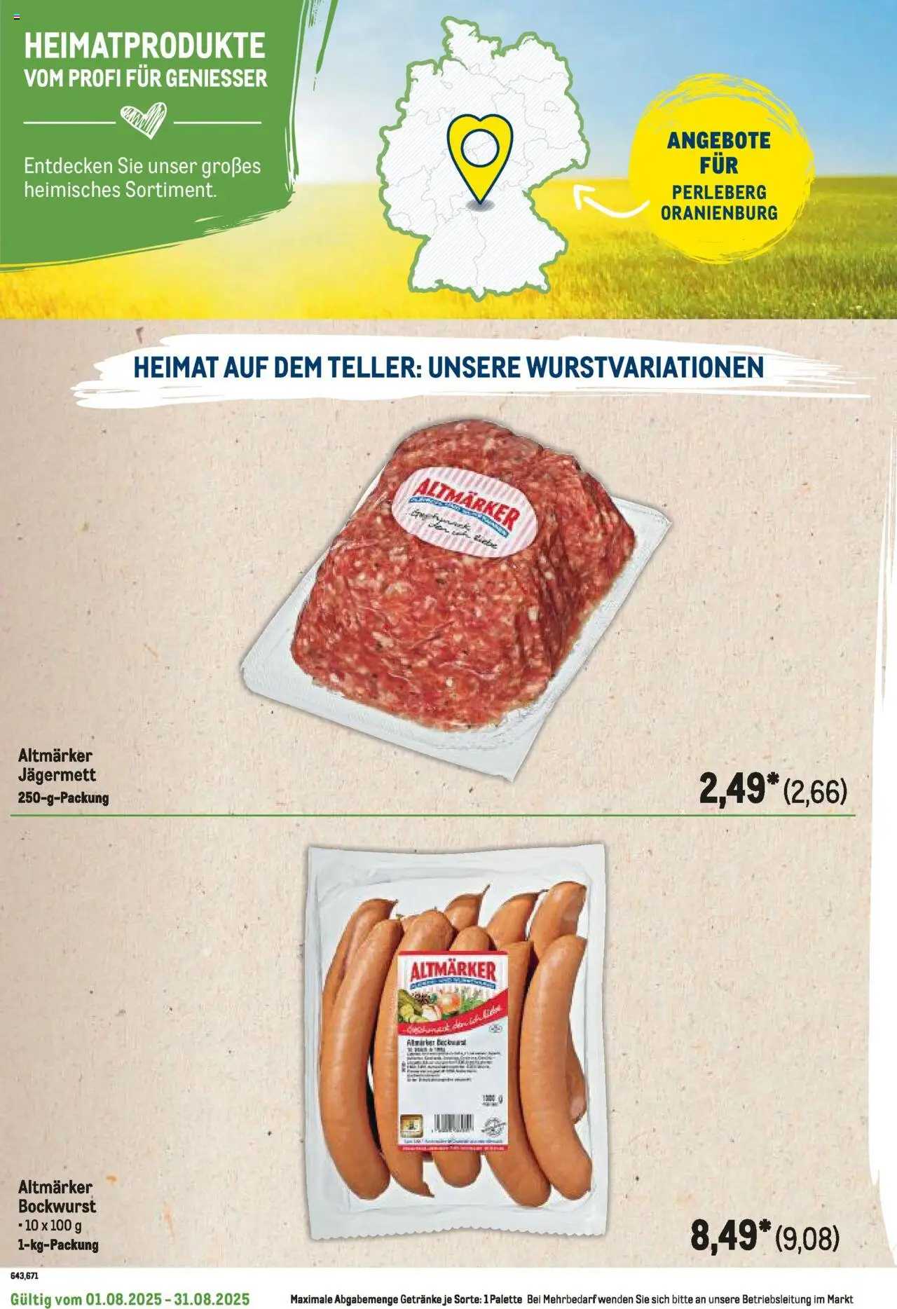 Metro Regionaler Flyer - gültig ab dem 01.08.2025 | Seite: 80 | Produkte: Bockwurst
