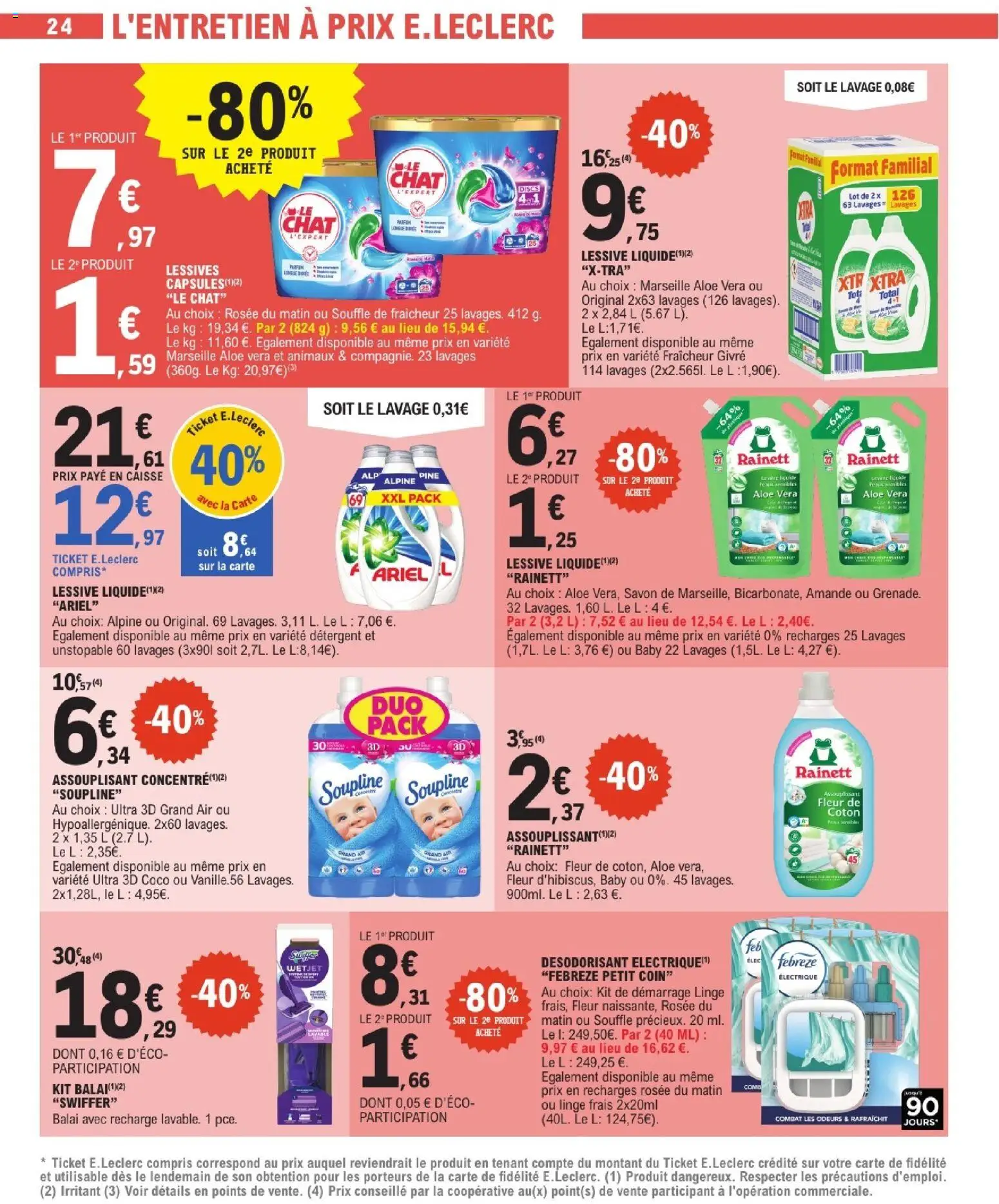 {H1} | Page: 24 | Produits: Ariel, Savon, Soupline, Balai